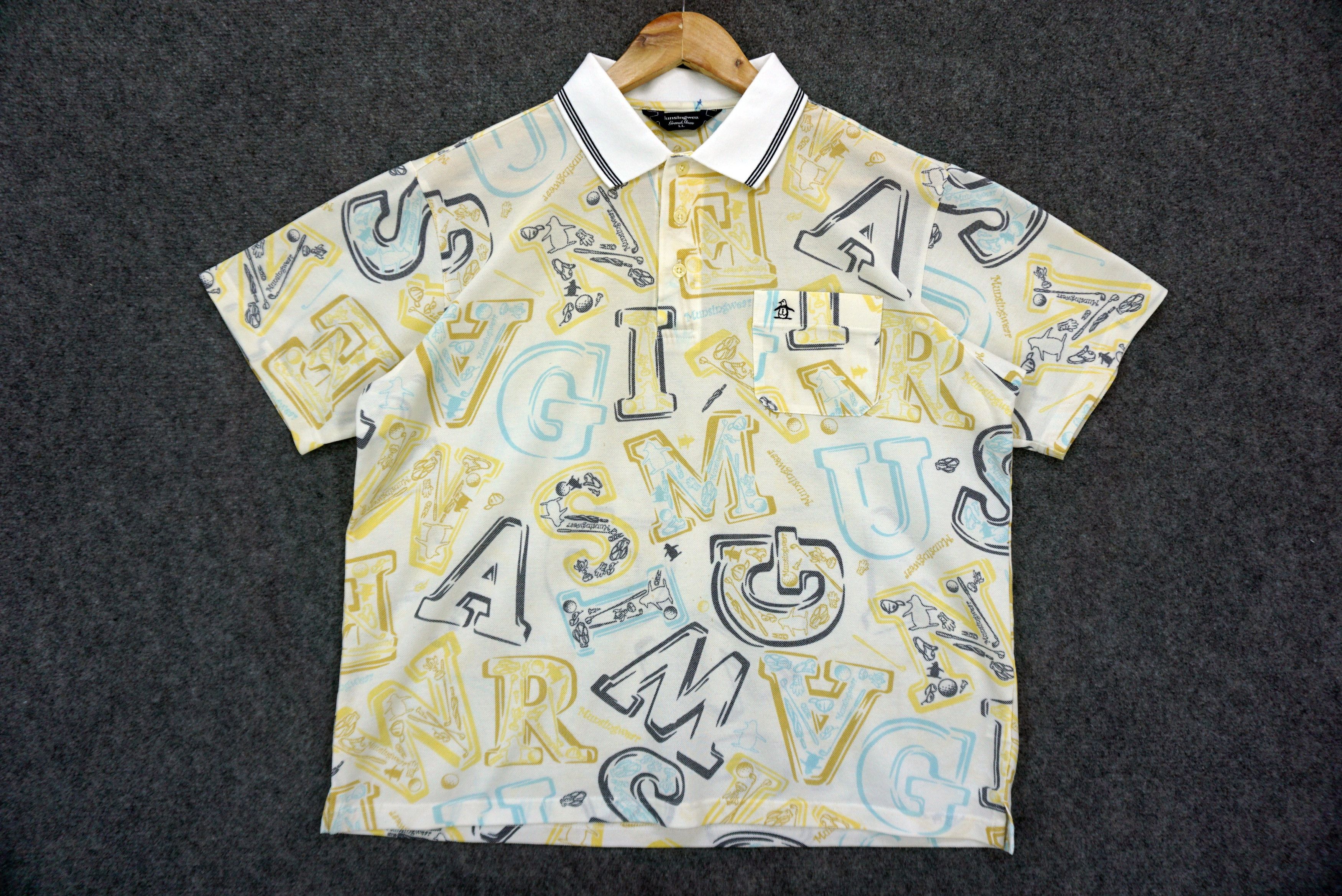 Grand Slam Vintage Munsingwear Penguin Abstract Full Print Boxy Shirt Size US L / EU 52-54 / 3 - 1 Thumbnail