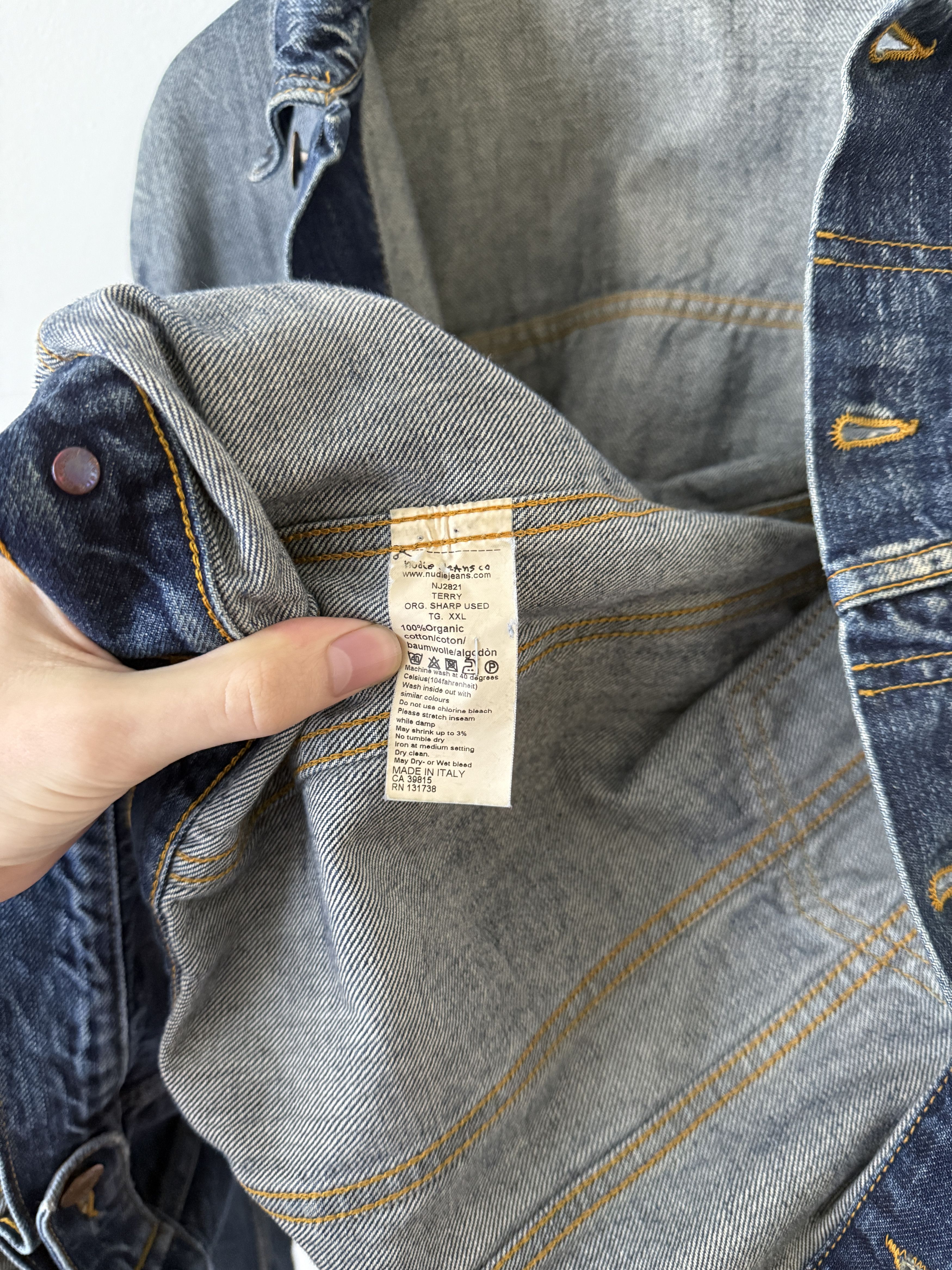 Nudie Jeans Faded Denim Jean Jacket Size US XXL / EU 58 / 5 - 13 Thumbnail