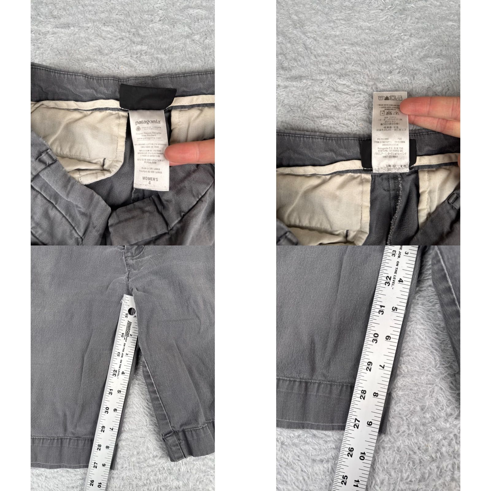 Patagonia Patagonia Shorts Womens 4 Gray Stretch All-Wear Shorts 10" Cotton Blend 27x9 Size 27" / US 4 / IT 40 - 8 Thumbnail