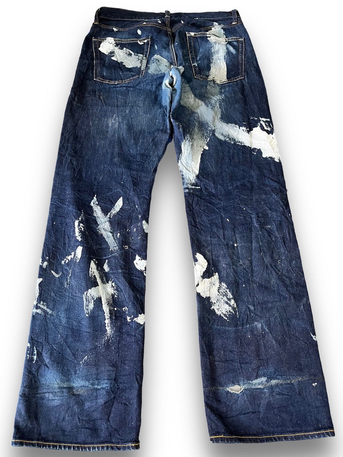 GU × Maison MIHARA YASUHIRO Vintage GU Splatter Denim Size US 33 - 4 Thumbnail