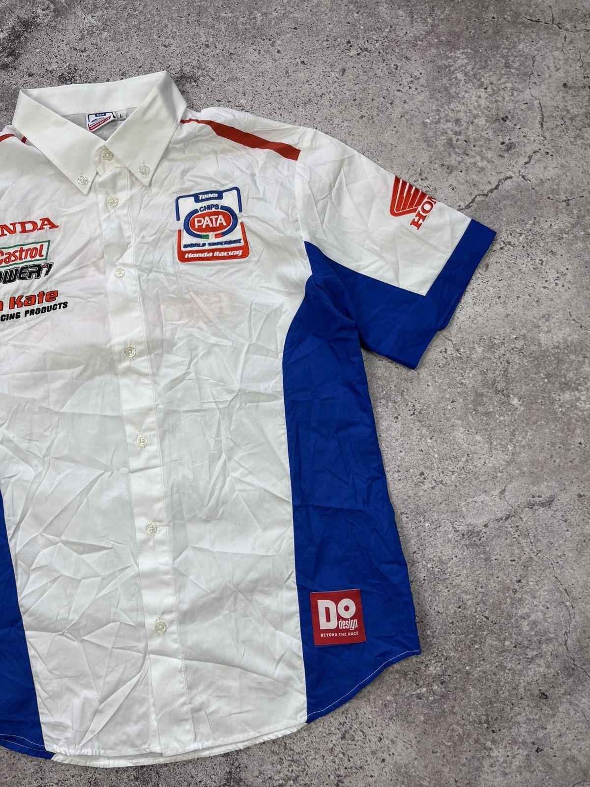 Honda Honda Racing Pata Shirt Formula 1 F1 Team Chips White Size L Size US L / EU 52-54 / 3 - 3 Thumbnail