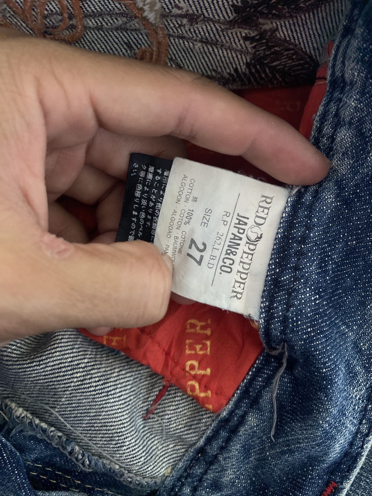 Hysteric Glamour Sick☠️ Red Pepper Flare Jeans Punk Grunge Lgb Size US 30 / EU 46 - 15 Thumbnail