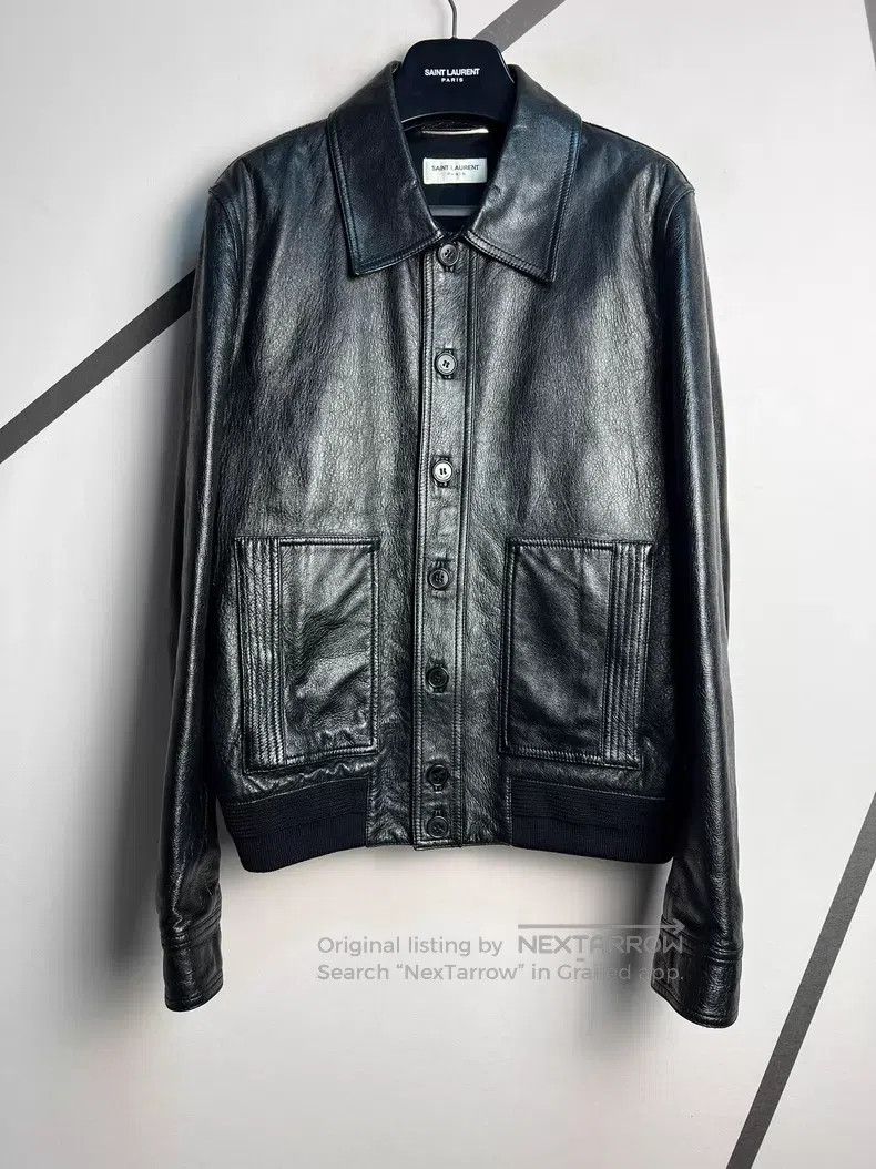 Saint Laurent Paris Saint Laurent Paris Black Sheep Leather Biker Jacket Size US M / EU 48-50 / 2 - 1 Thumbnail