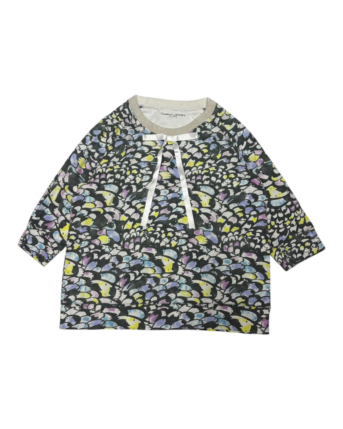 Tsumori Chisato 🔥TSUMORI CHISATO ARTISTIC PATTERN WITH RIBBON TIE DETAIL Size M / US 6-8 / IT 42-44 - 7 Thumbnail