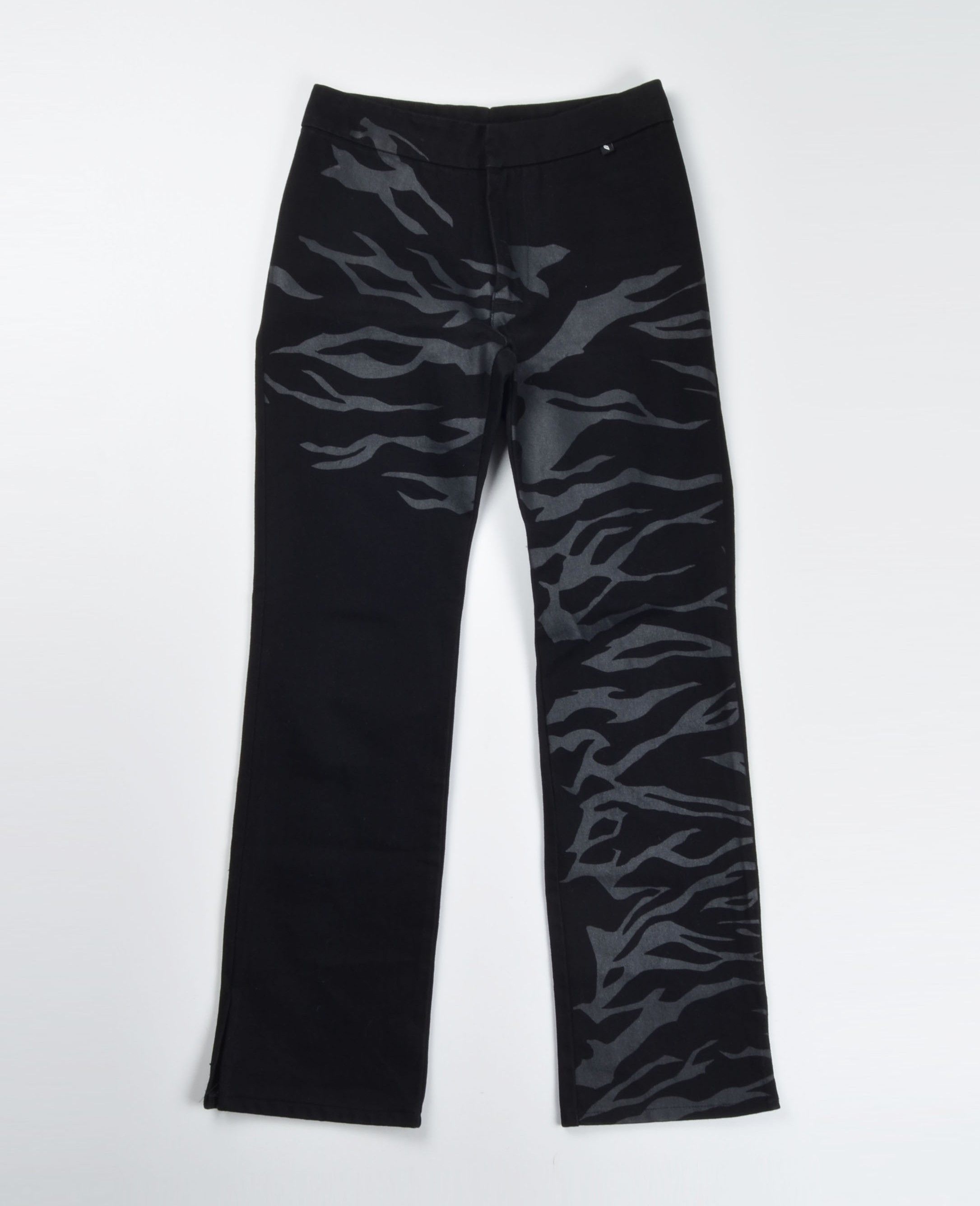 Donna Karan Vintage DKNY Y2K Black Tiger Graphic Bootcut Denim Jeans Size 27" / US 4 / IT 40 - 1 Thumbnail