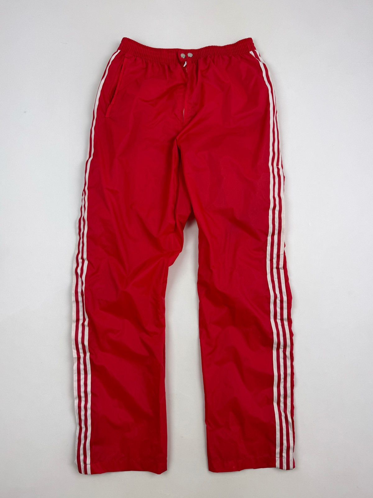 Adidas 1970’s Vintage Adidas Ventex Nylon Red Track Pants Size US 32 / EU 48 - 1 Thumbnail