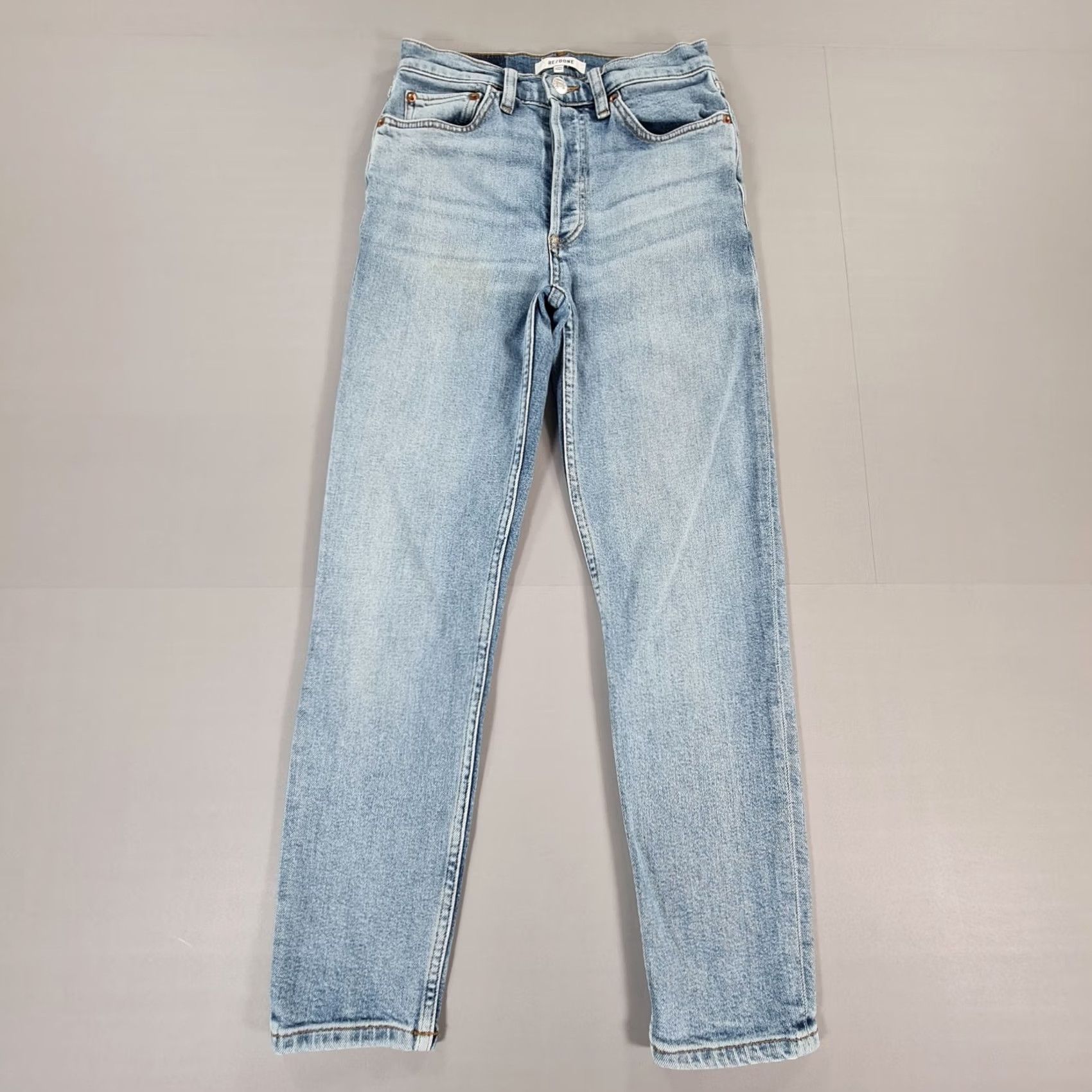 RE/DONE VINTAGE Re/Done Jeans Blue W26 L26 90s Ankle High Rise Stretch Denim Womens Jeans Size 26" / US 2 / IT 38 - 2 Thumbnail