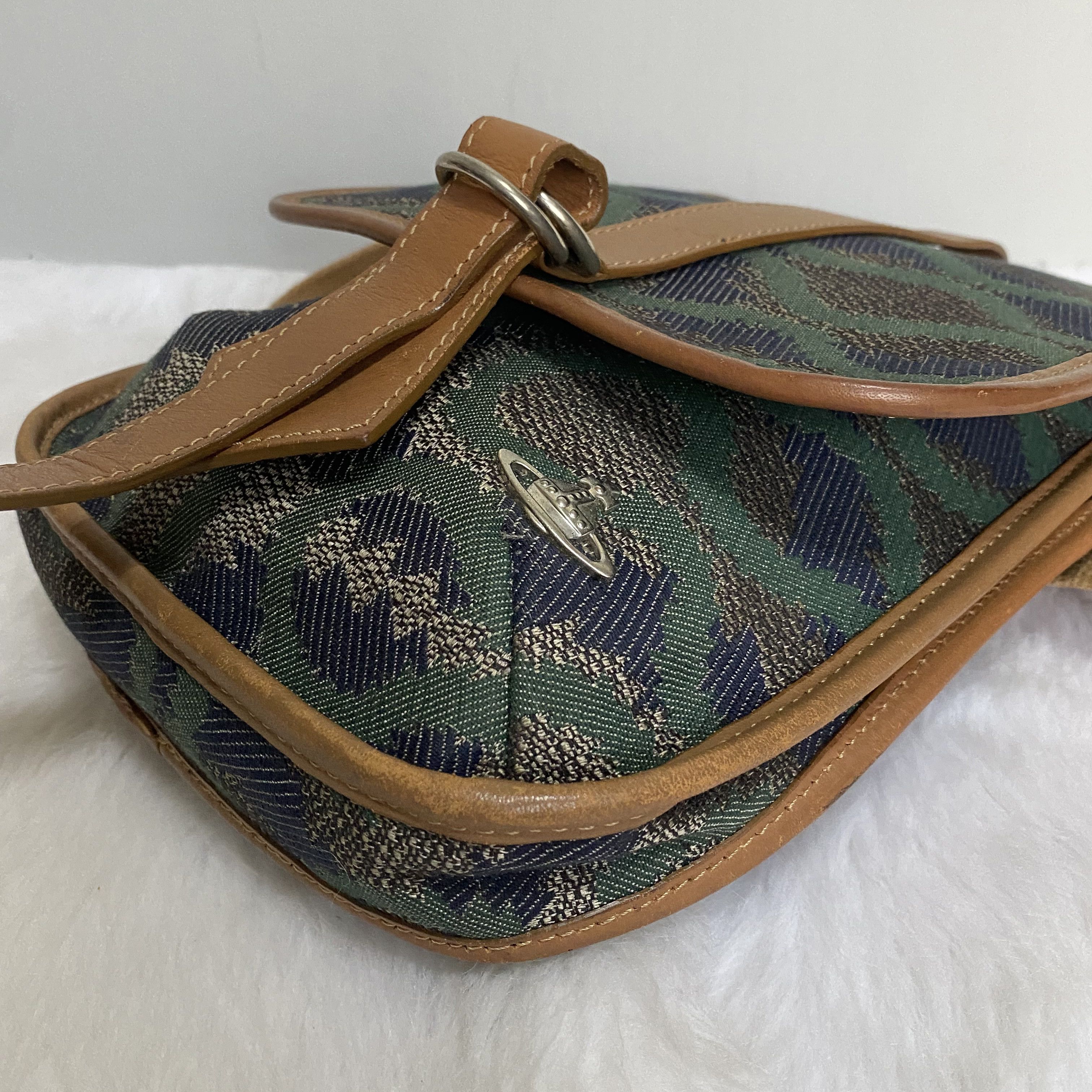 Vintage × Vivienne Westwood Vivienne Westwood Blue Green Safari Crossbody Bag Size ONE SIZE - 6 Thumbnail
