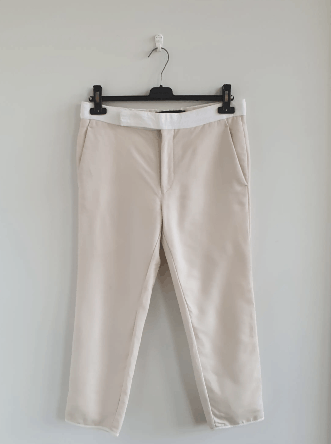 Haider Ackermann Haider Ackermann Cream Wool Classic Slim Fit Trouser Size US 30 / EU 46 - 1 Thumbnail