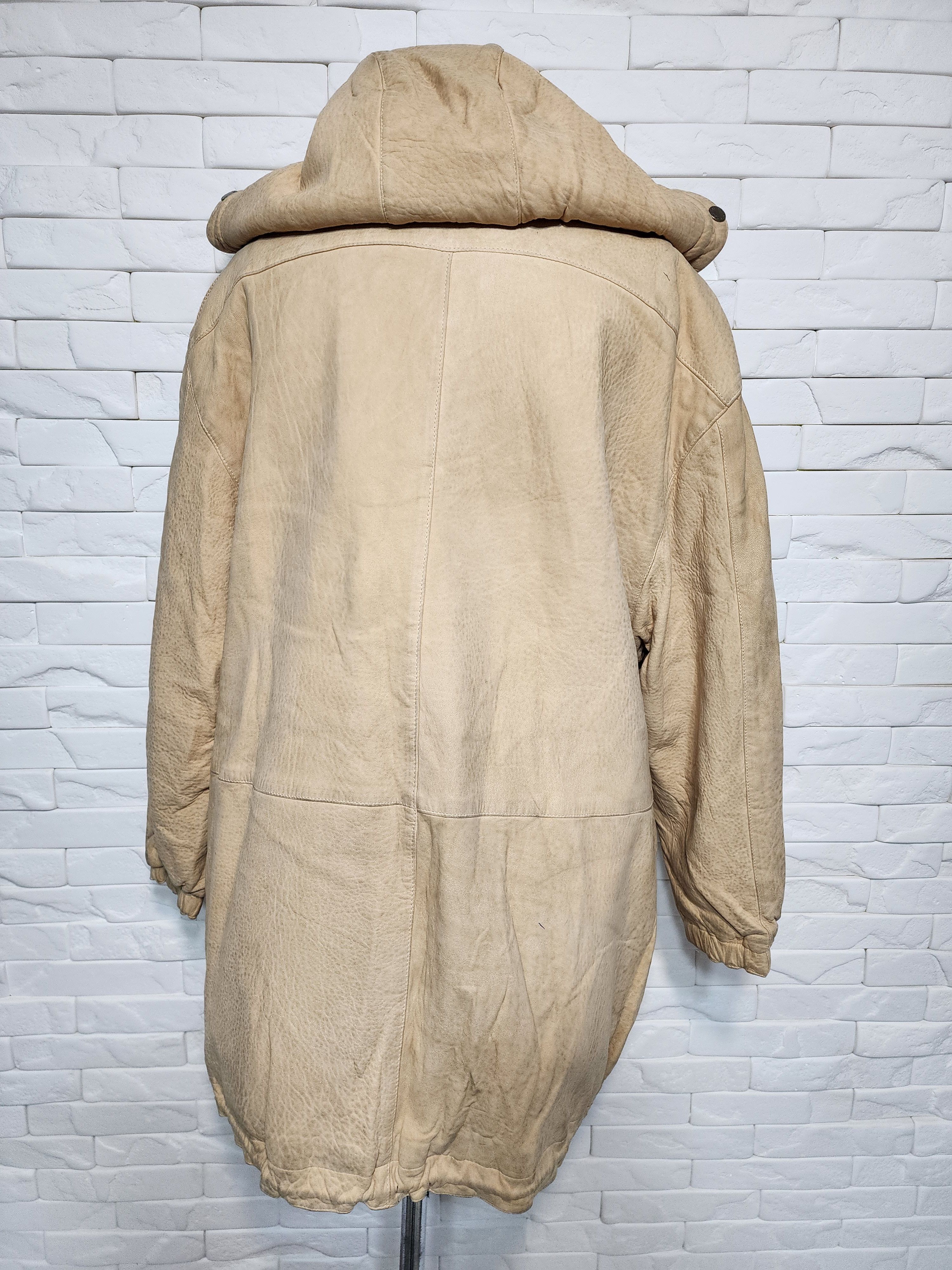 Genuine Leather Yellow Leather Hooded Jacket: Women's Leather Coat Size 3XL / US 20-22 - 4 Thumbnail