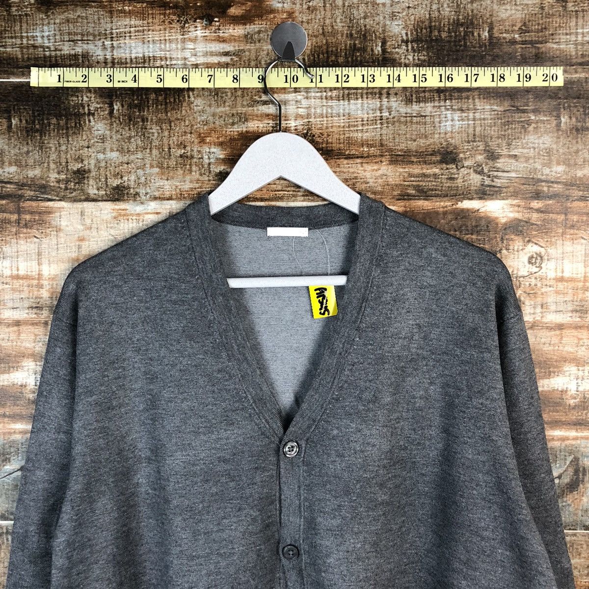 GU GU Grey Cardigan Knitwear #A1545 Size US XL / EU 56 / 4 - 4 Thumbnail