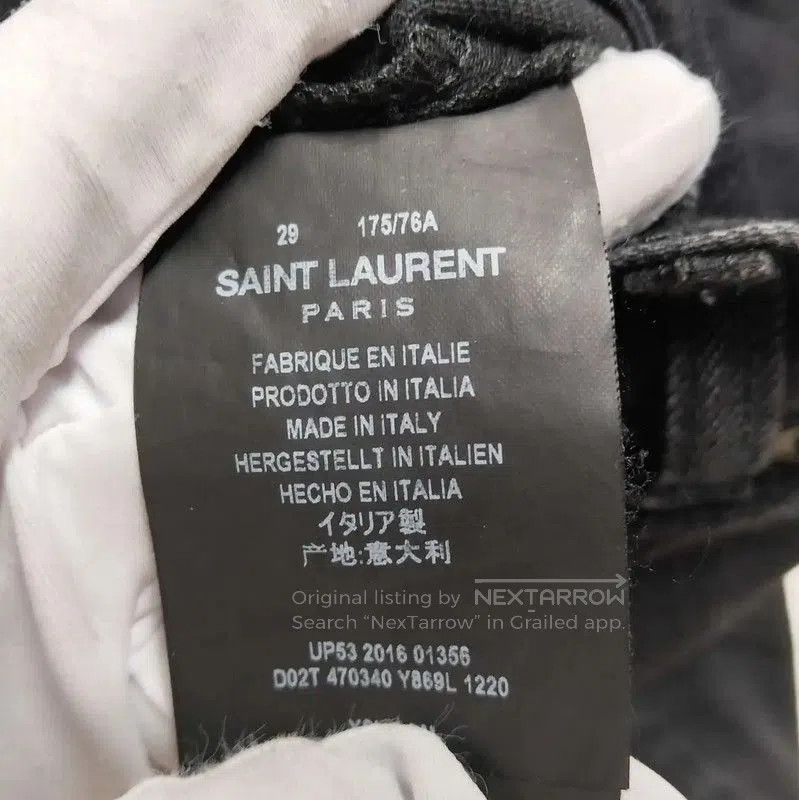 Yves Saint Laurent YSL Black Denim Women's Jeans for Spring and Autumn . Size 31" - 4 Thumbnail