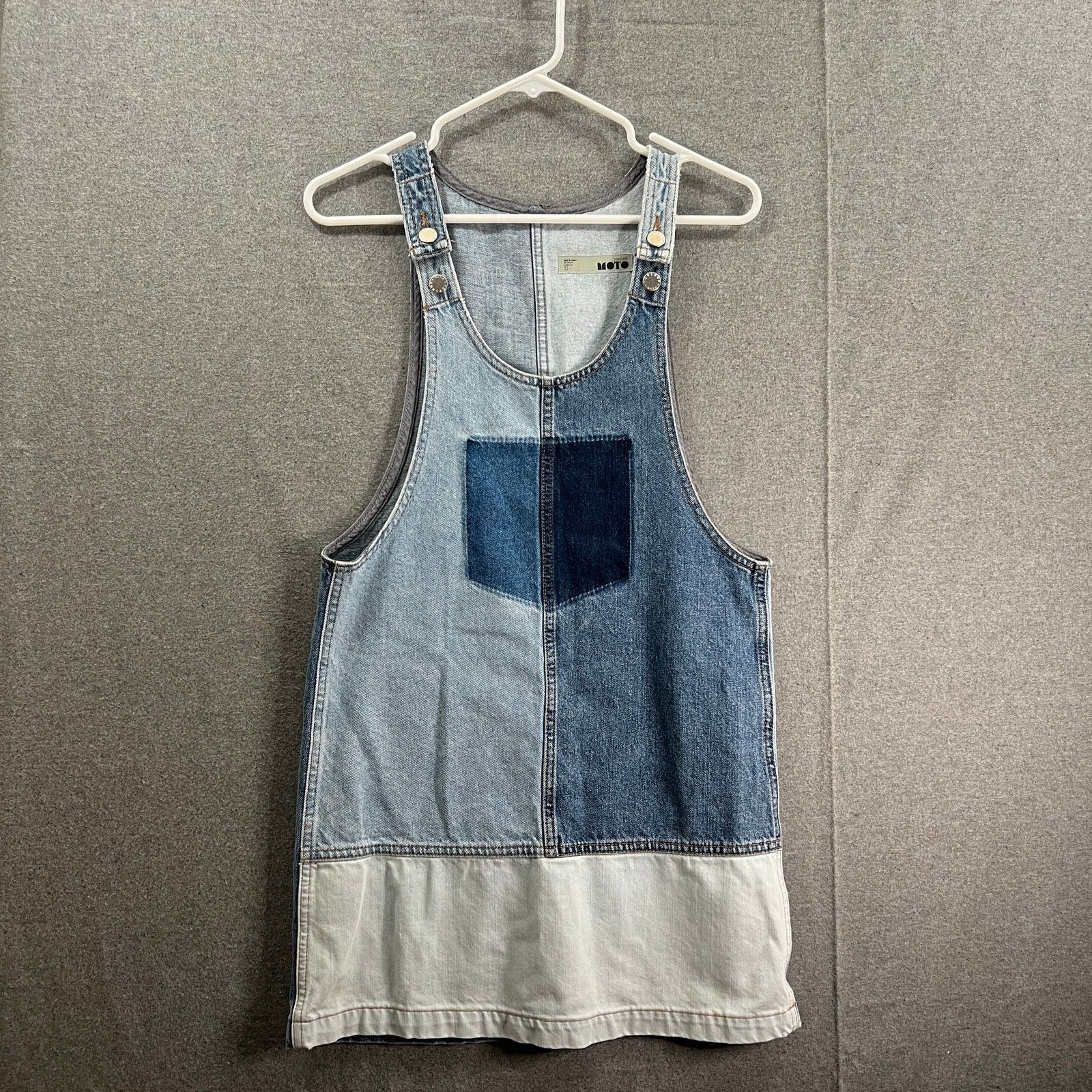 Topshop Top Shop MOTO Overall Jeans Dress Women Size 2 Blue Denim Size XS / US 0-2 / IT 36-38 - 1 Thumbnail