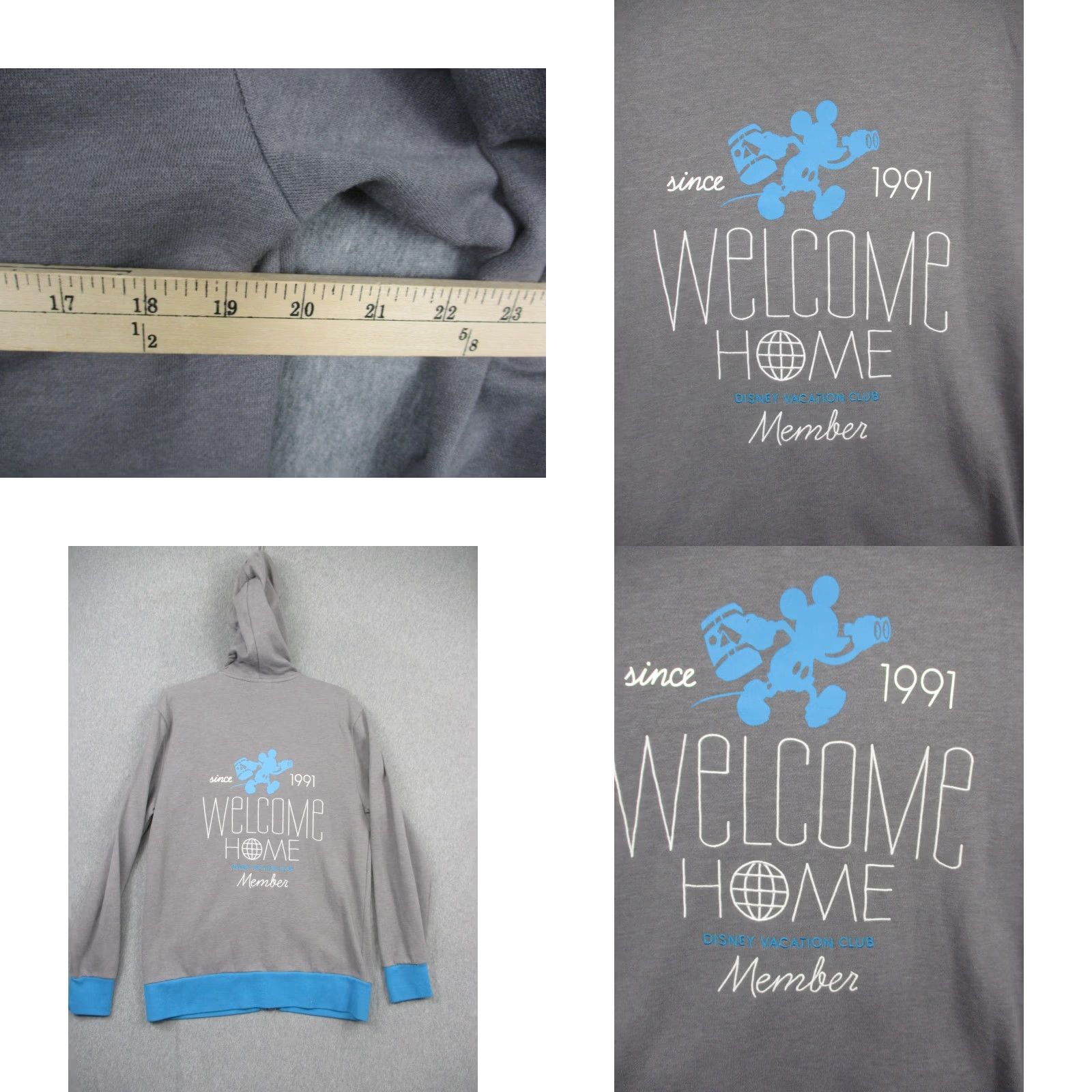 Disney Disney Vacation Club Hoodie Mens Large Stay Magical Full Zip Mickey Mouse Gray Size US L / EU 52-54 / 3 - 8 Thumbnail