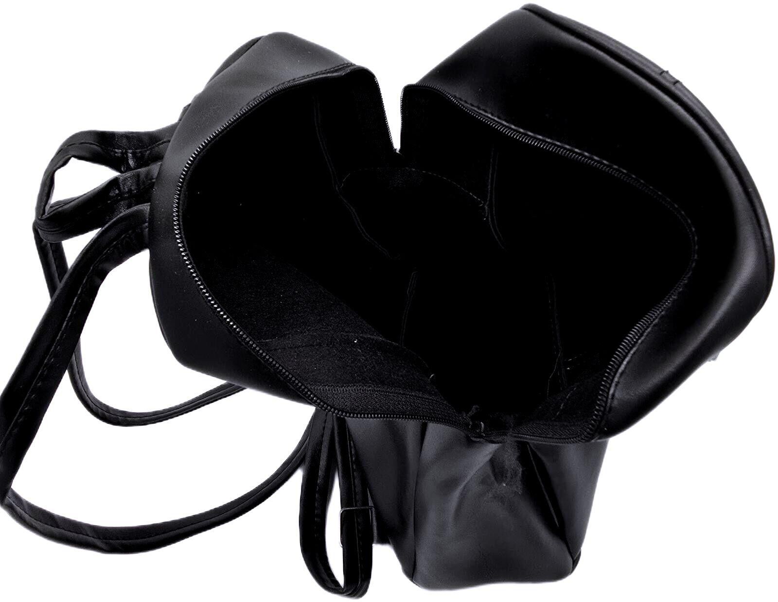 Genetic Manipulation Shinichiro Kuriya Black Faux Leather Backpack with Front Zipper Pocket and Key Size ONE SIZE - 9 Thumbnail
