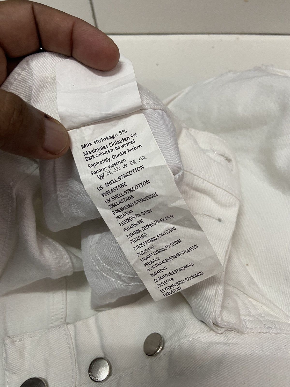Japanese Brand 2Y DENIM WHITE BLACK JEANS Size US 31 - 11 Thumbnail