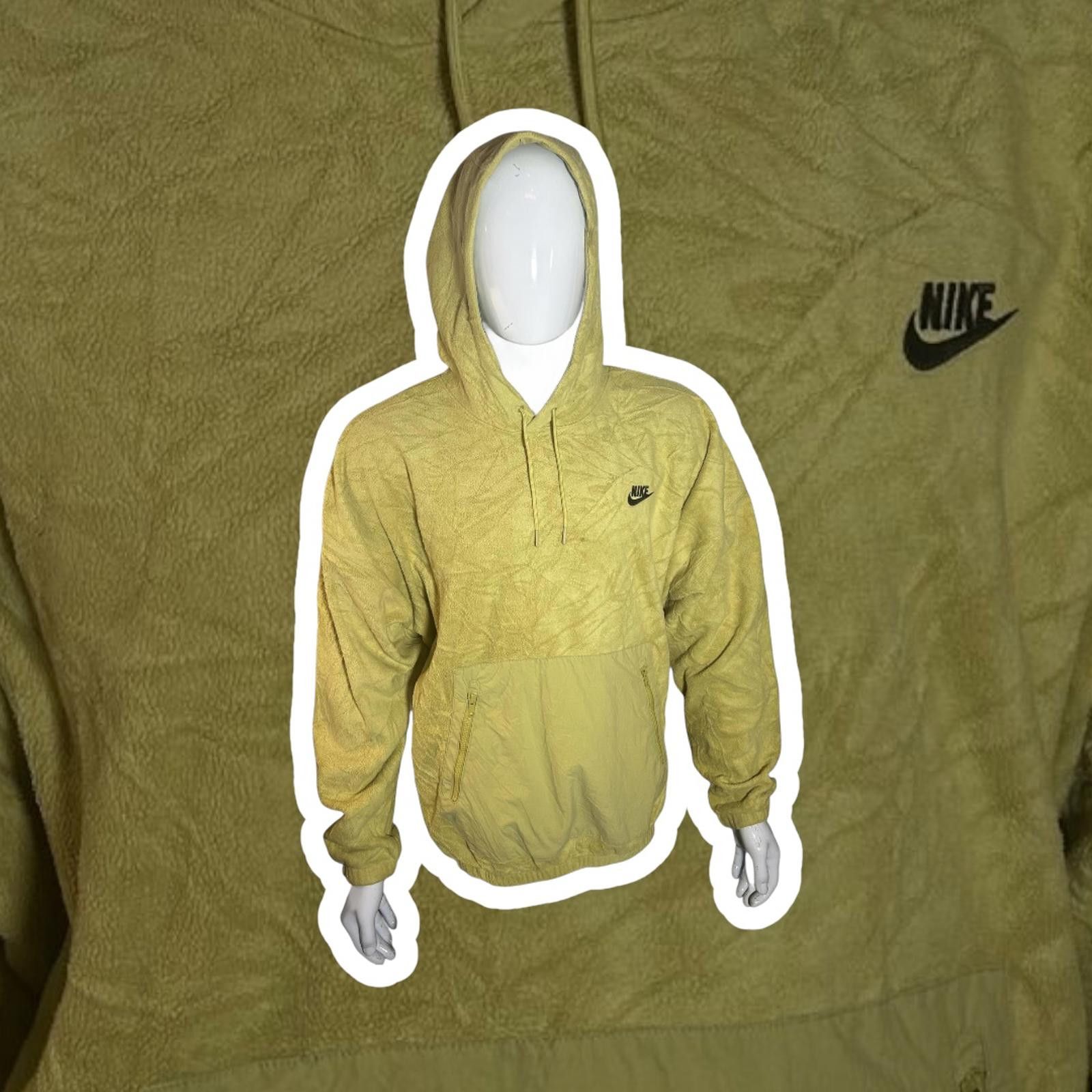 Nike Nike Hooded Sweatshirt - Stylish Light Yellow Pullover Size US XL / EU 56 / 4 - 1 Thumbnail