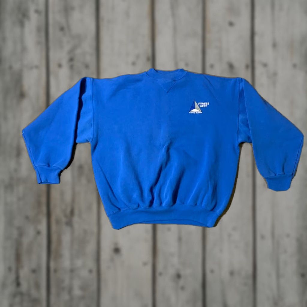 Hanes VINTAGE Hanes Crewneck Sweatshirt Adult Extra Large Blue Made in USA Mens Size US XL / EU 56 / 4 - 1 Thumbnail