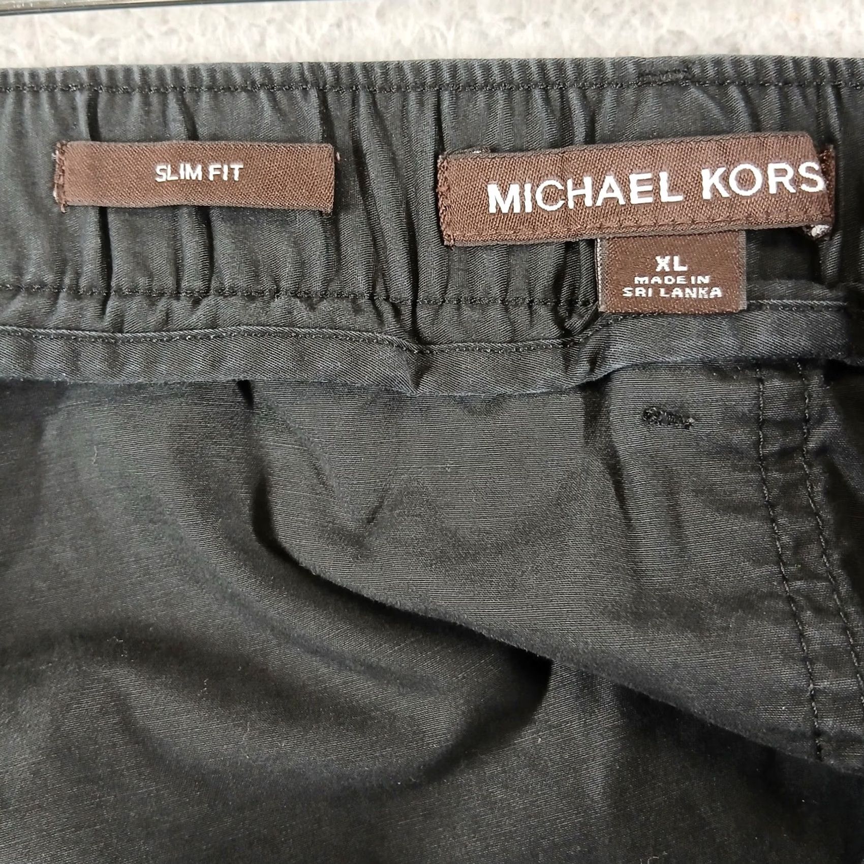 Michael Kors Michael Kors Mens XL Slim Fit Jogger Pants Black Cotton EUC Size US 36 / EU 52 - 4 Thumbnail