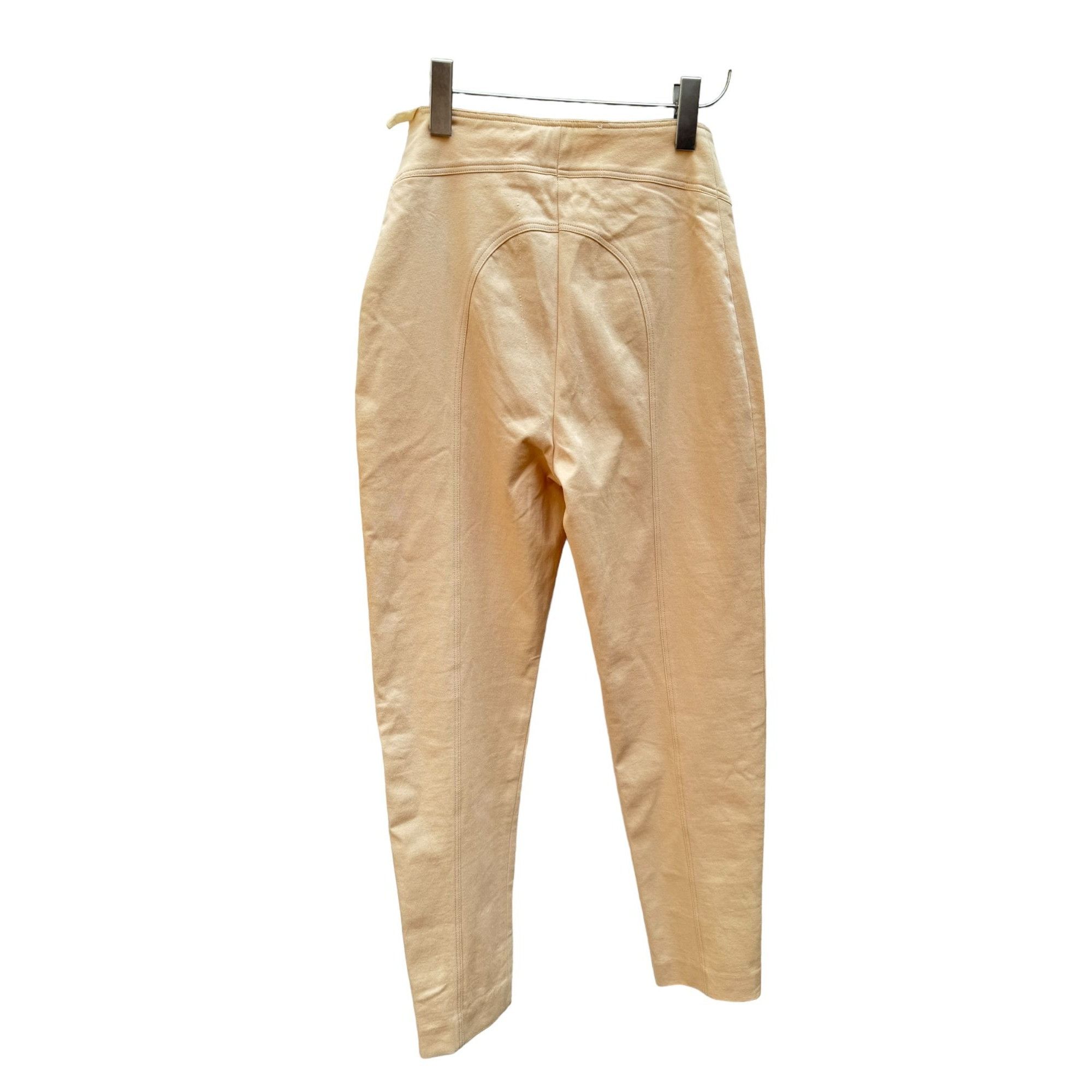 Thierry Mugler Vintage Beige Pants Size 24" / US 00 / IT 34 - 4 Thumbnail