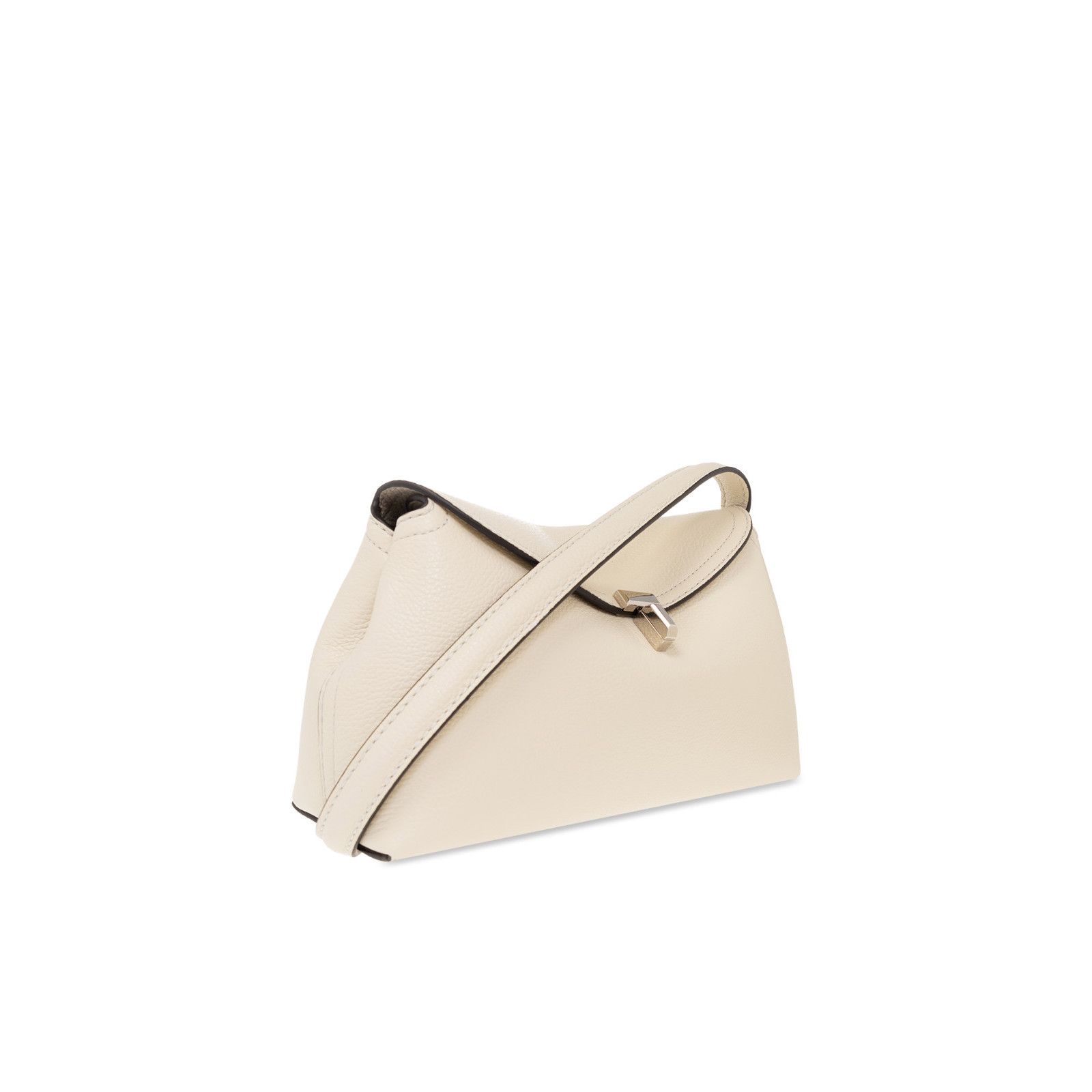 Toteme TOTEME T-Lock Ivory Leather Clutch New Size ONE SIZE - 3 Thumbnail