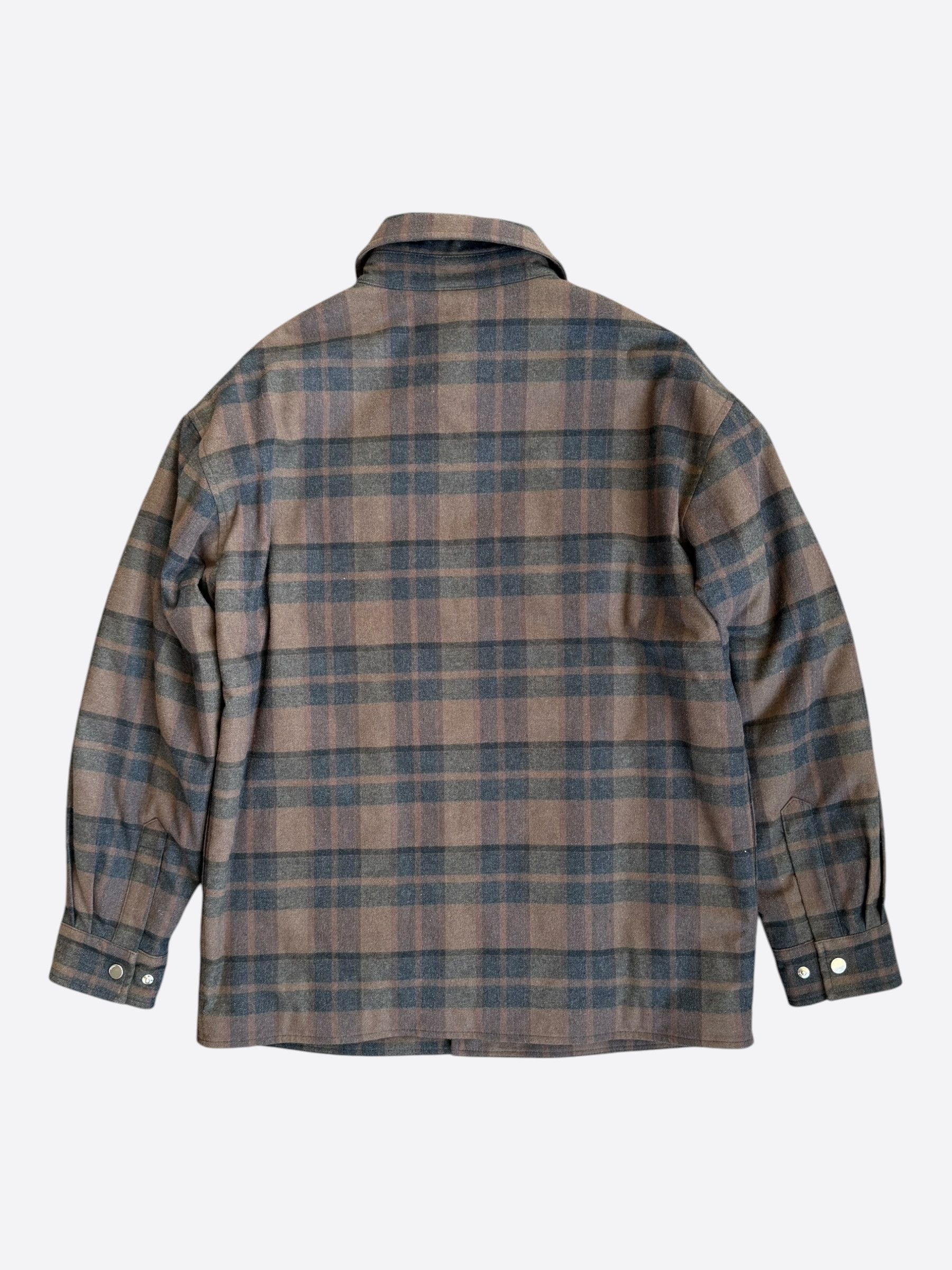 Amiri Amiri Brown Plaid MA Logo Padded Overshirt Size US M / EU 48-50 / 2 - 2 Thumbnail