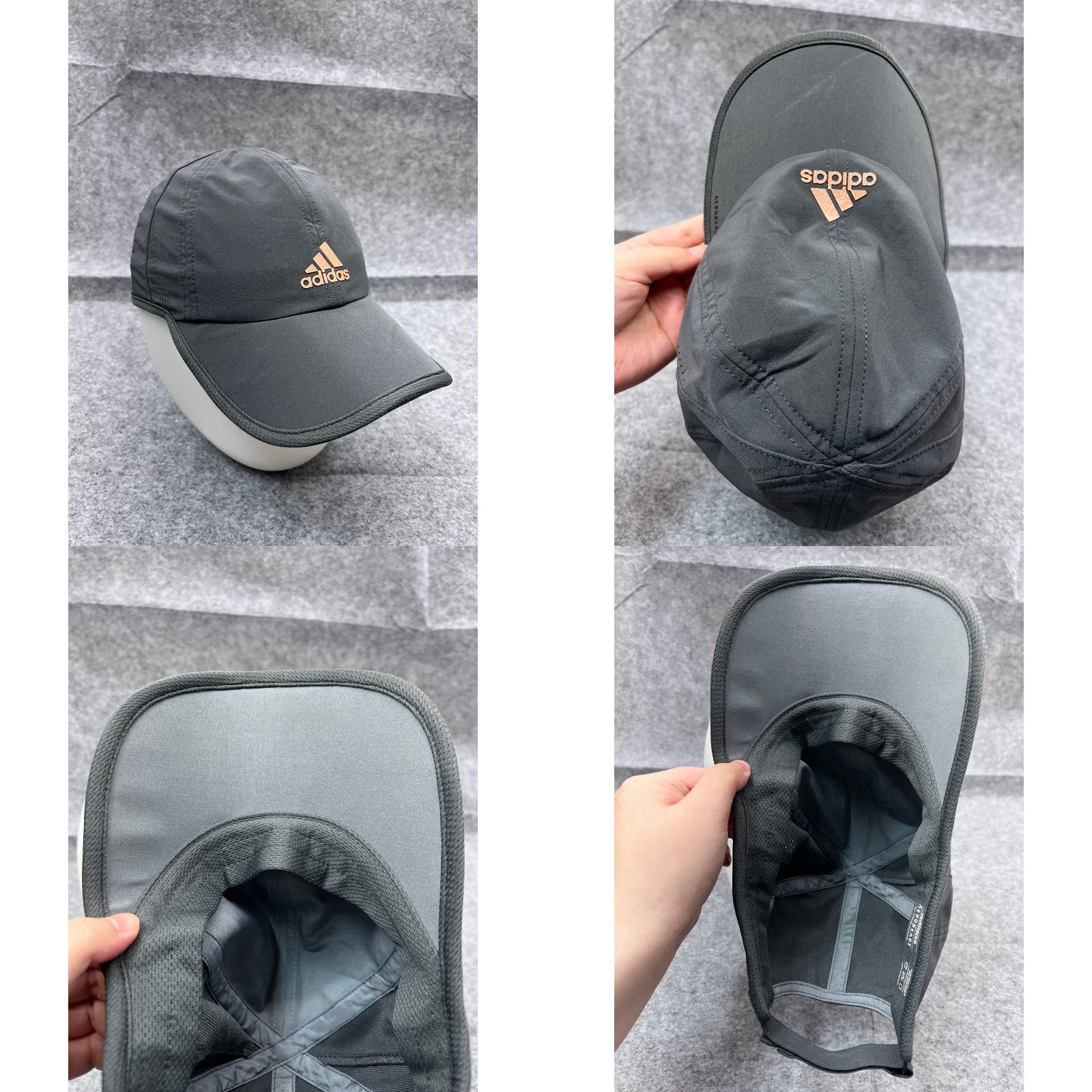 Adidas Adidas Hat Cap Adjustable One Size Gray Polyester Blend Run Gym Aeroready Adult Baseball Cap Men Women Unisex Shoes? Size ONE SIZE - 8 Thumbnail