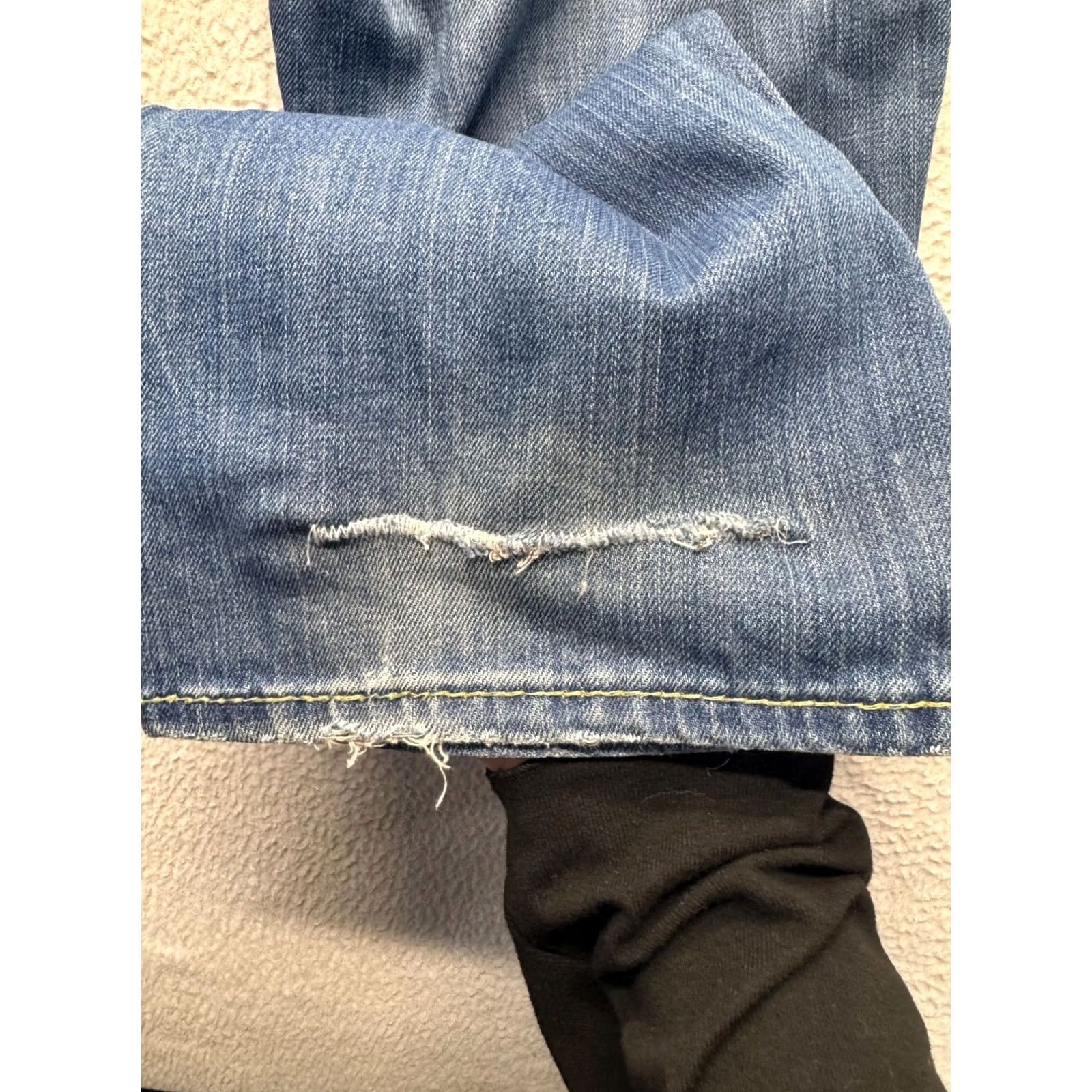 Vintage BIG STAR Liv Distressed Flare Jeans With Embroidered Patches 25R Blue Unisex Adults Jeans 25R Flared Distressed Embroidered Patch Size 42" / US 20 - 4 Thumbnail
