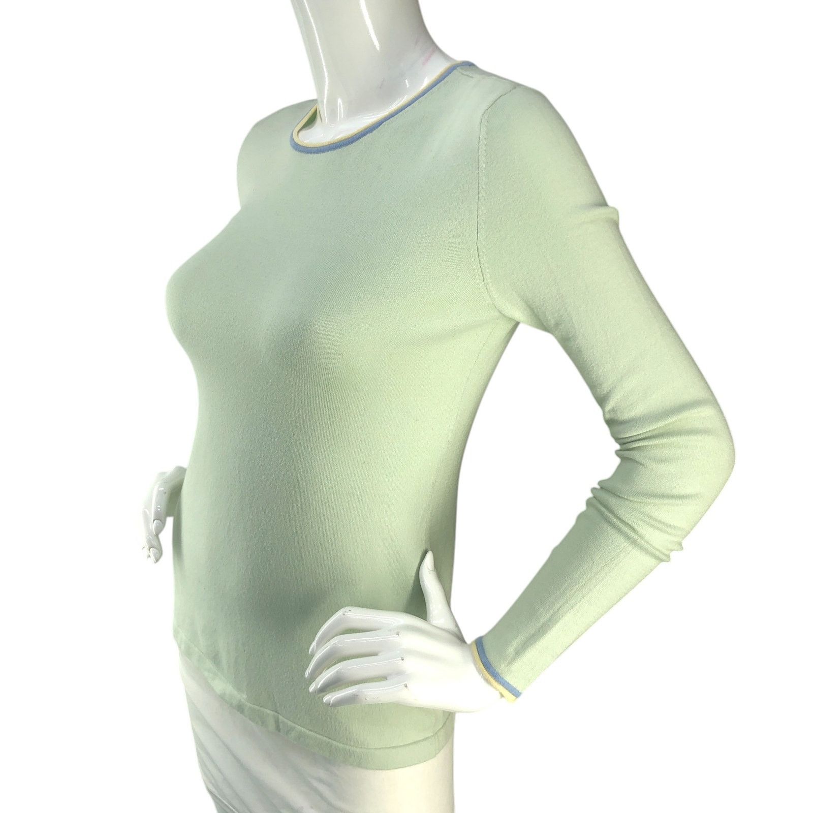 J.McLaughlin J McLaughlin Size XS Sweater Tight Knit Long Sleeve Green Size XS / US 0-2 / IT 36-38 - 4 Thumbnail