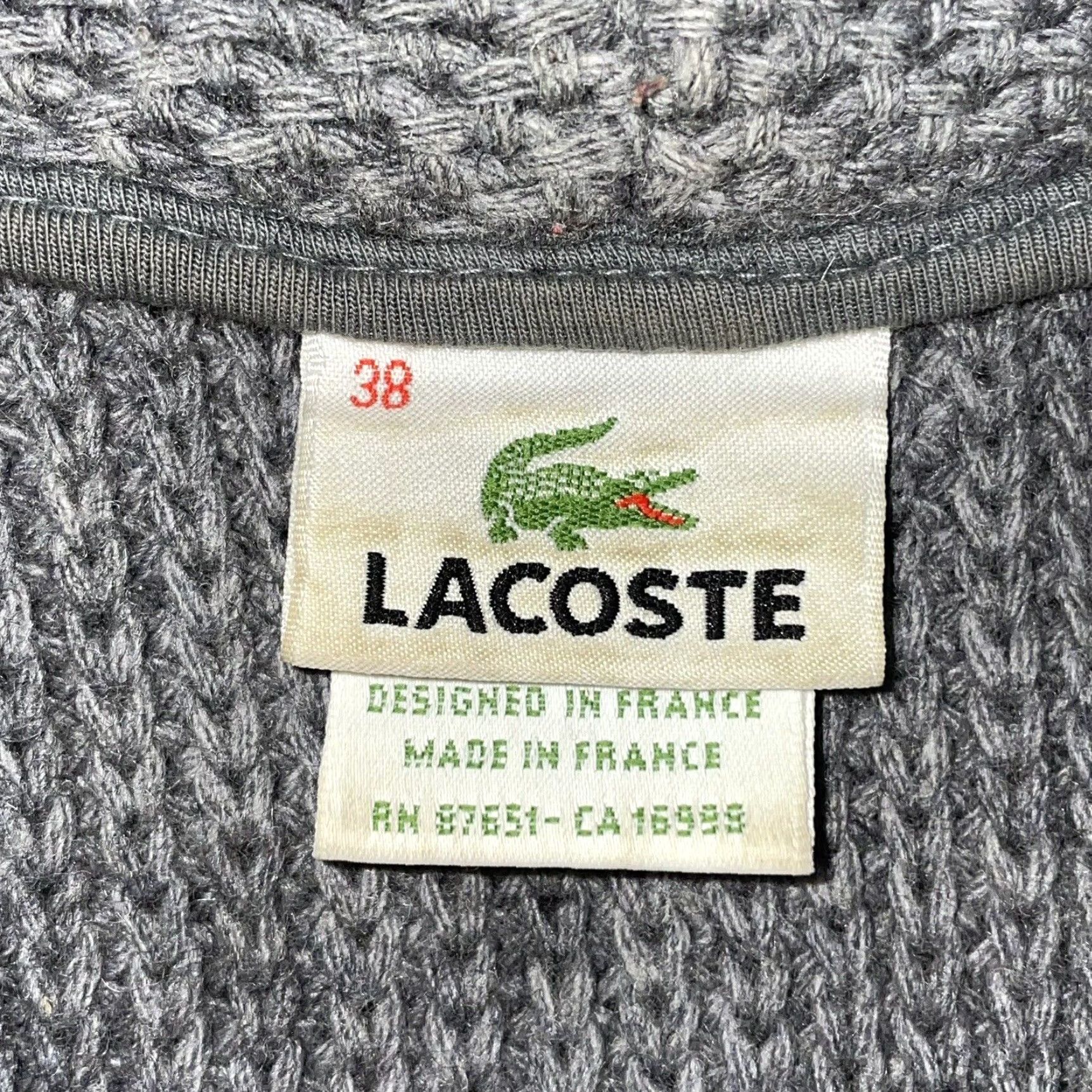 Lacoste VINTAGE Lacoste Sweater Women M Gray Wool Blend Shawl Neck Button Down Wrap Womens Size M / US 6-8 / IT 42-44 - 4 Thumbnail