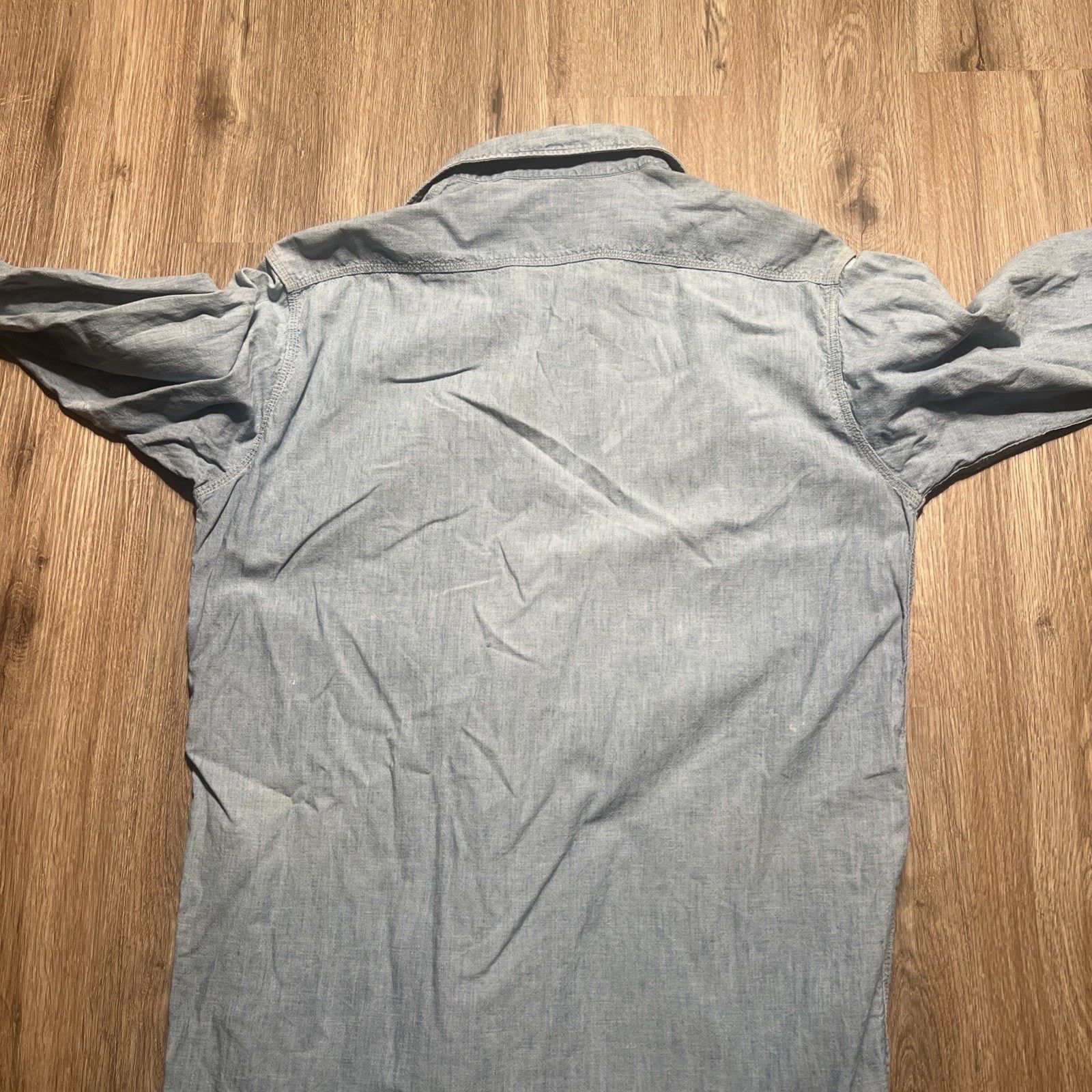 JCPenney Vintage 50s Penneys Sanforized Cotton Chambray Shirt Tall L Size US L / EU 52-54 / 3 - 18 Thumbnail