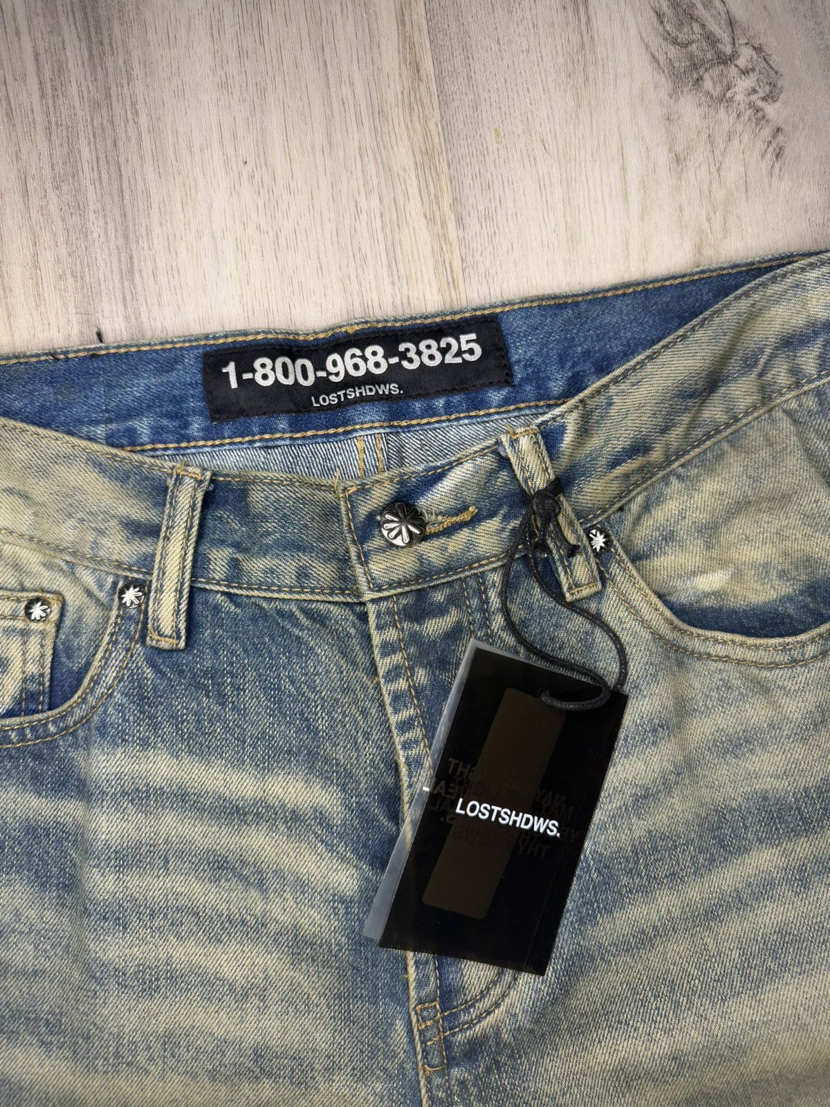 LOSTSHDWS LOSTSHDWS “Titanium Dirty Denim” sz 34 NWT Size US 34 / EU 50 - 3 Thumbnail