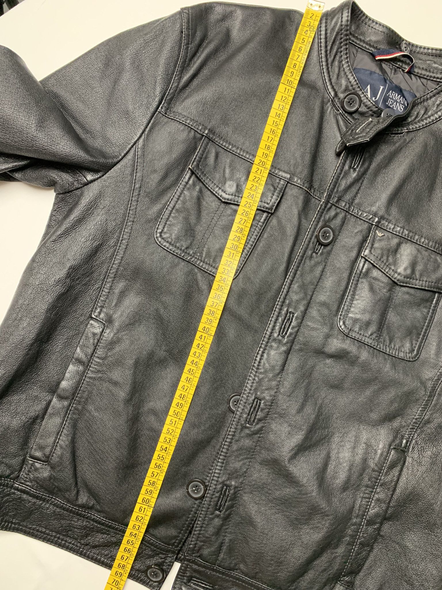Armani Armani Jeans pig leather trucker jacket Size US XXL / EU 58 / 5 - 13 Thumbnail