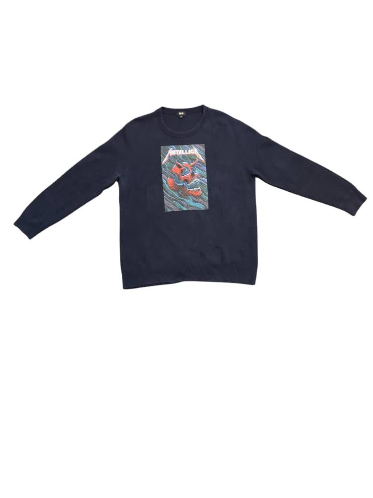 Band Tees × Metallica × Uniqlo Uniqlo x Metallica 'horned skulled' sweatshirt Size US XL / EU 56 / 4 - 1 Thumbnail
