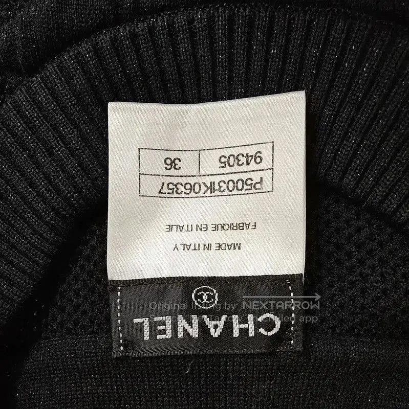 Chanel Chanel Black Cotton Long Sleeve Sweater . Size S / US 4 / IT 40 - 4 Thumbnail