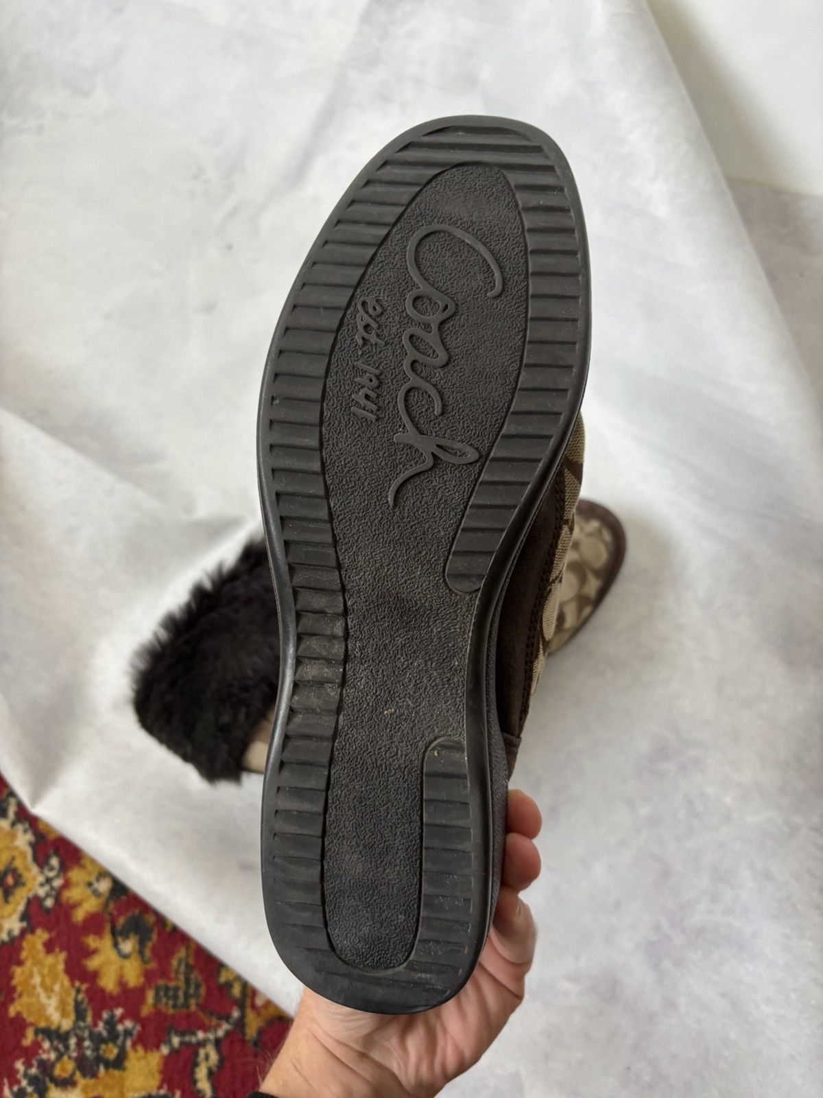 Coach Vintage Coach Y2K monogram Fur boots Size US 9.5 / IT 39.5 - 6 Thumbnail