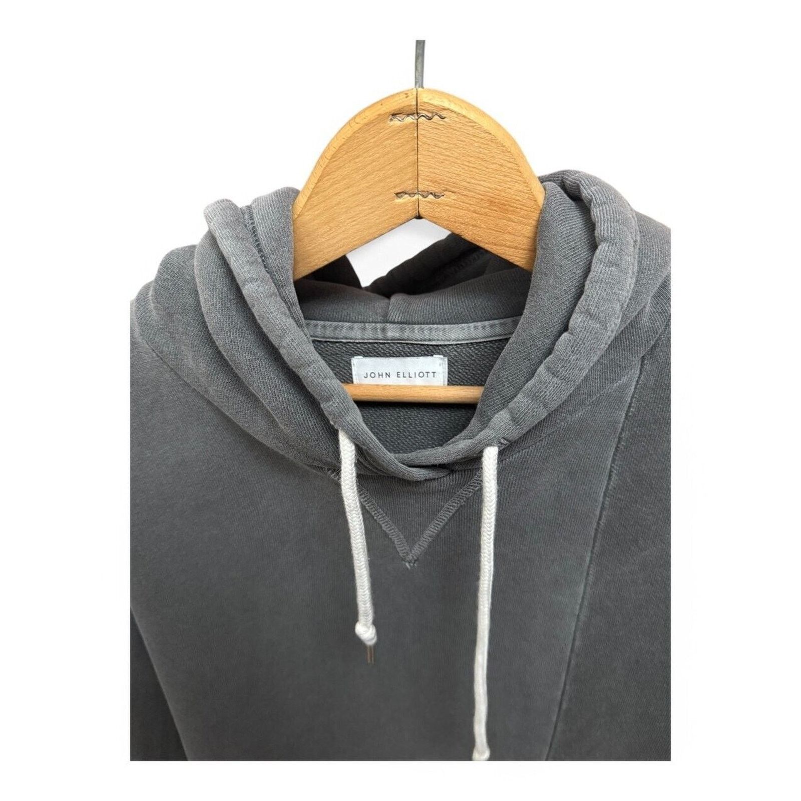 John Elliott John Elliott Faded Gray Reconstructed Vintage Hoodie Size L Size US L / EU 52-54 / 3 - 7 Thumbnail