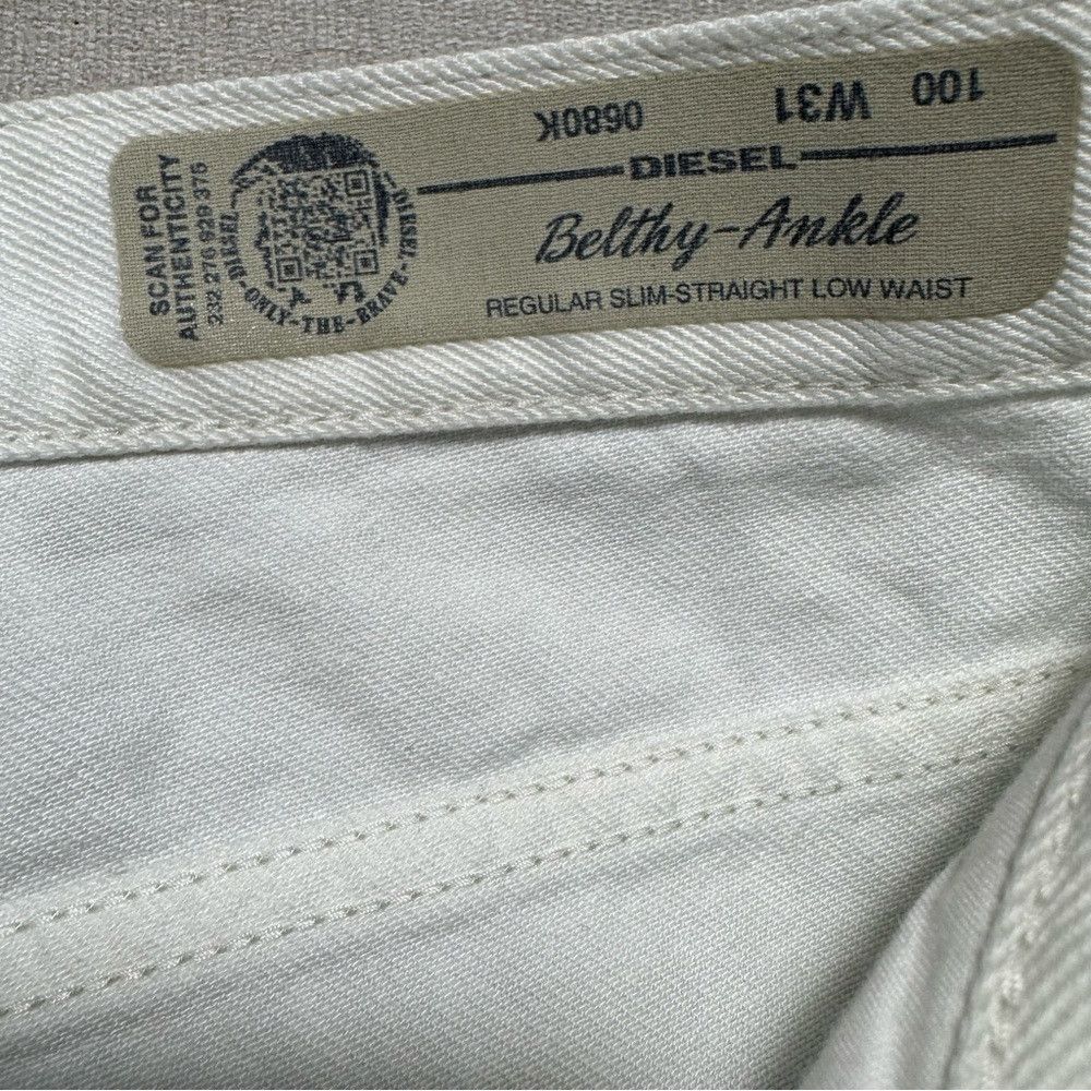 Diesel NWT New $198 Diesel Belthy Ankle White Jeans Size 31 Size 31" - 6 Thumbnail