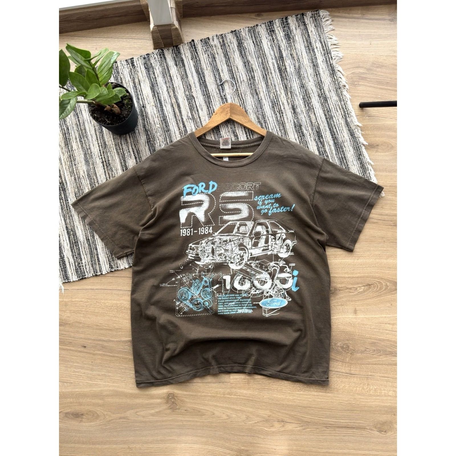 Ford VINTAGE Ford Racing T-Shirt Mens L Brown 90s Racing Car Logo Shirt Size US L / EU 52-54 / 3 - 2 Thumbnail