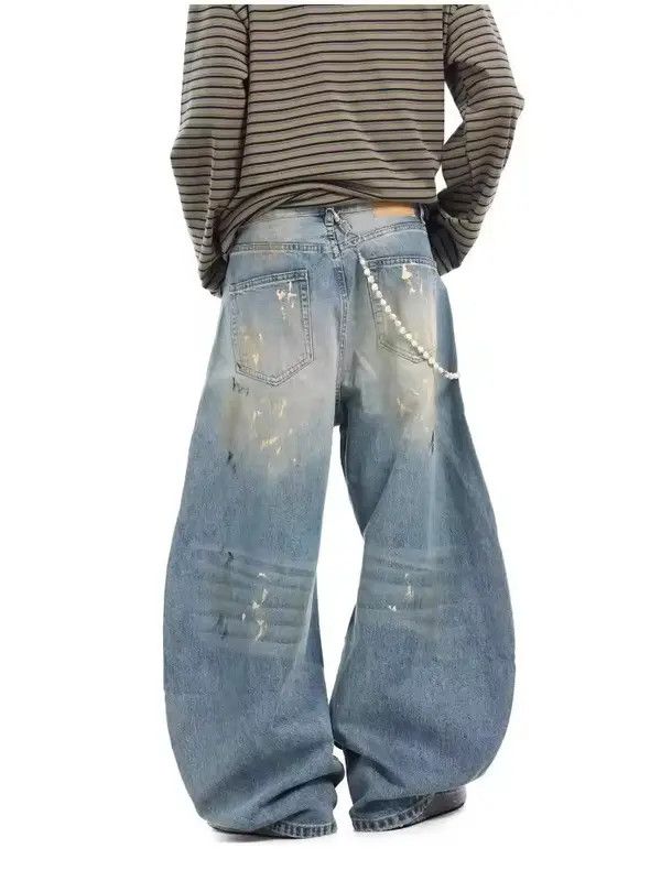 Japanese Brand Kurumi x Maria Washed baggy ripped jeans Size US 34 / EU 50 - 4 Thumbnail