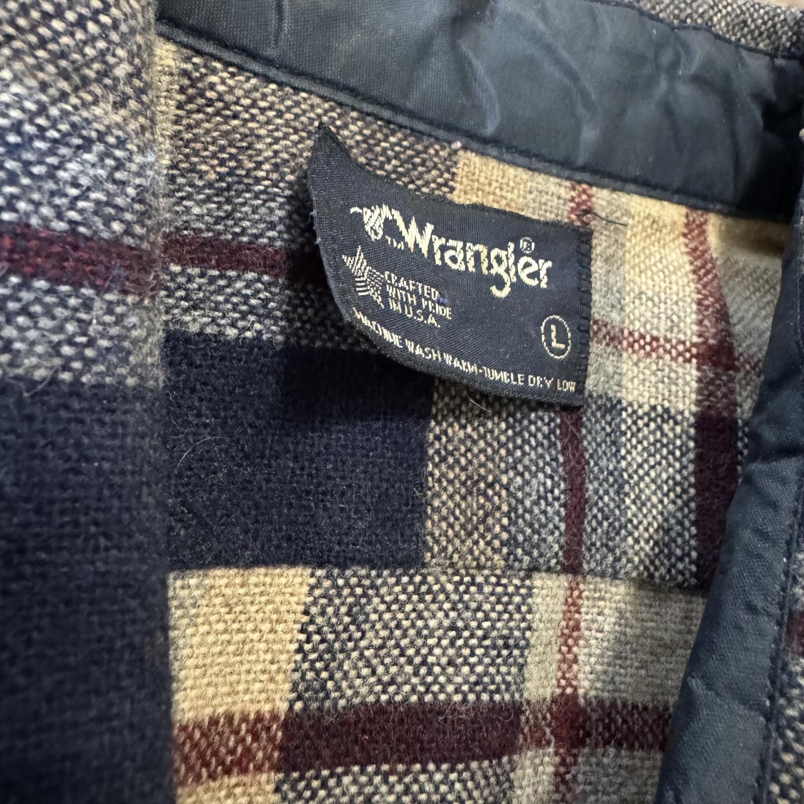 Wrangler Vintage 80s Wrangler Flannel Western Cowboy Size US L / EU 52-54 / 3 - 3 Thumbnail