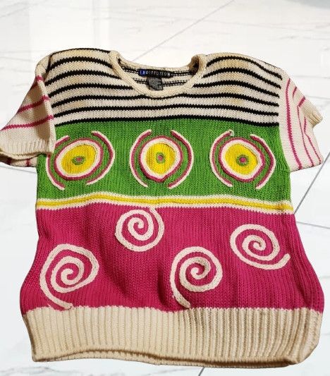 Other Vintage IB Diffusion Sweater High End 80s Funky Pop Art S Size S / US 4 / IT 40 - 1 Thumbnail
