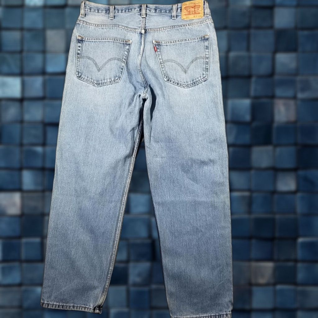 Levi's 550 Jeans Relaxed Fit Tapered Blue 38x32 Mens Denim