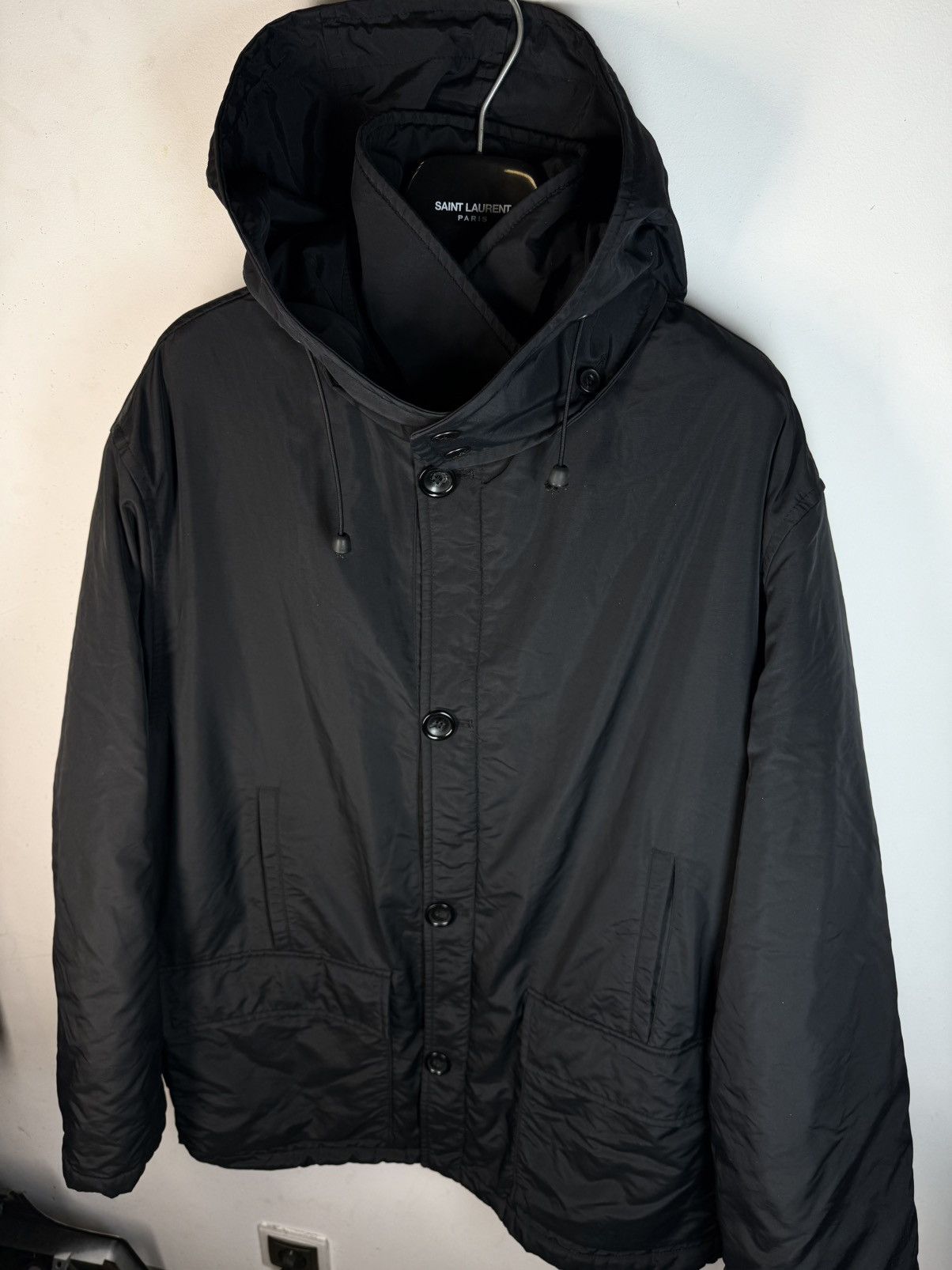 Yves Saint Laurent Winter Black YSL Jacket Parka Warm YSL Parka Size US XL / EU 56 / 4 - 12 Thumbnail