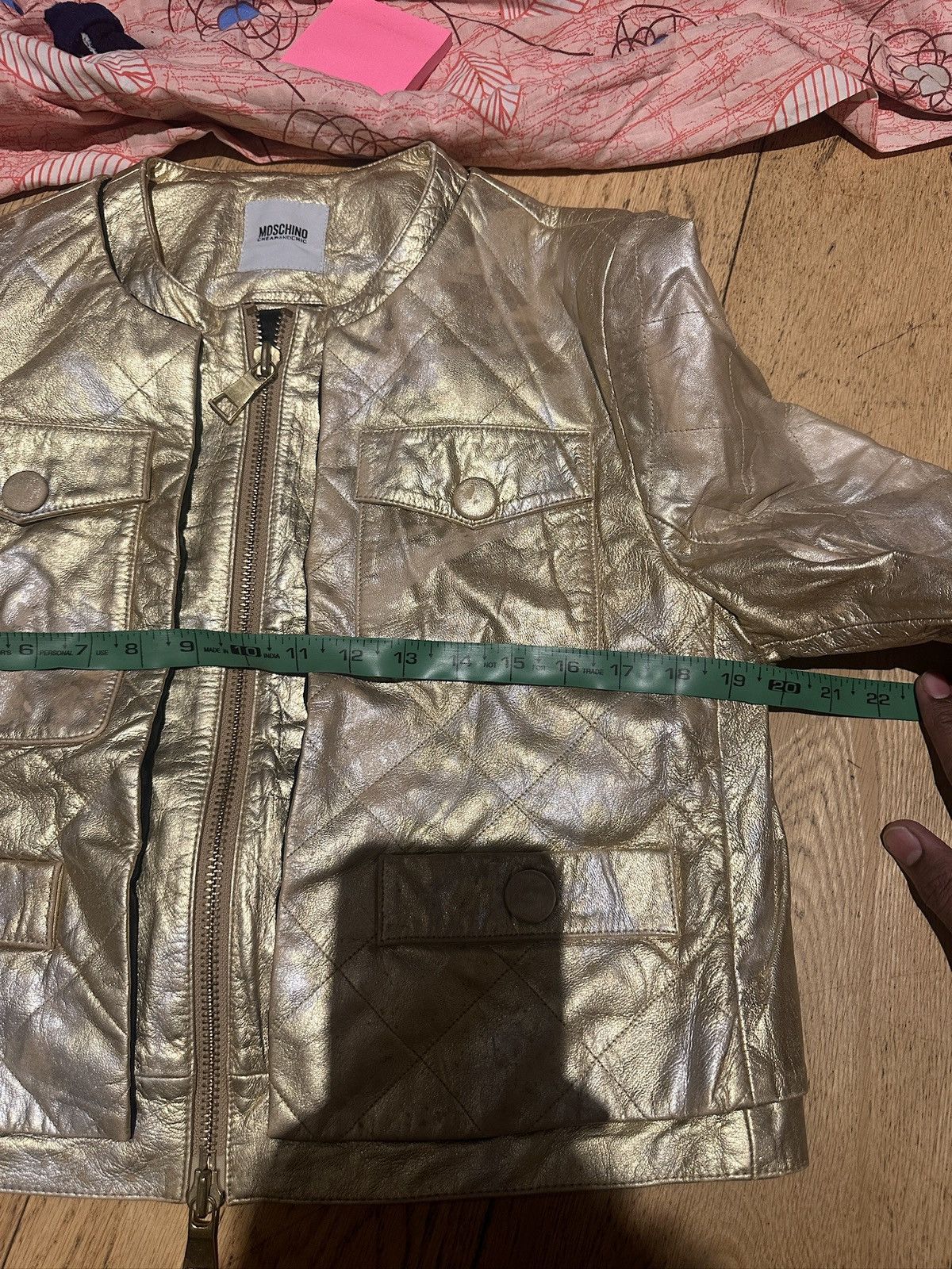 Moschino Moschino Vintage Metallic gold Leather Jacket. Size M / US 6-8 / IT 42-44 - 10 Thumbnail