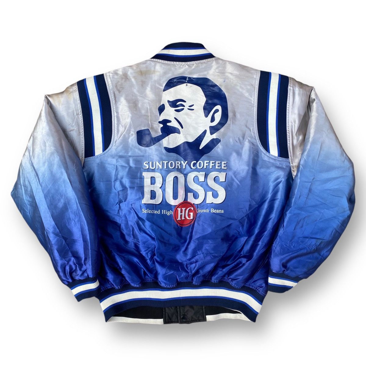 Japanese Brand × Vintage Vintage 90s Suntory Coffee Boss Varsity Bomber Jacket. #D10 Size US L / EU 52-54 / 3 - 1 Thumbnail