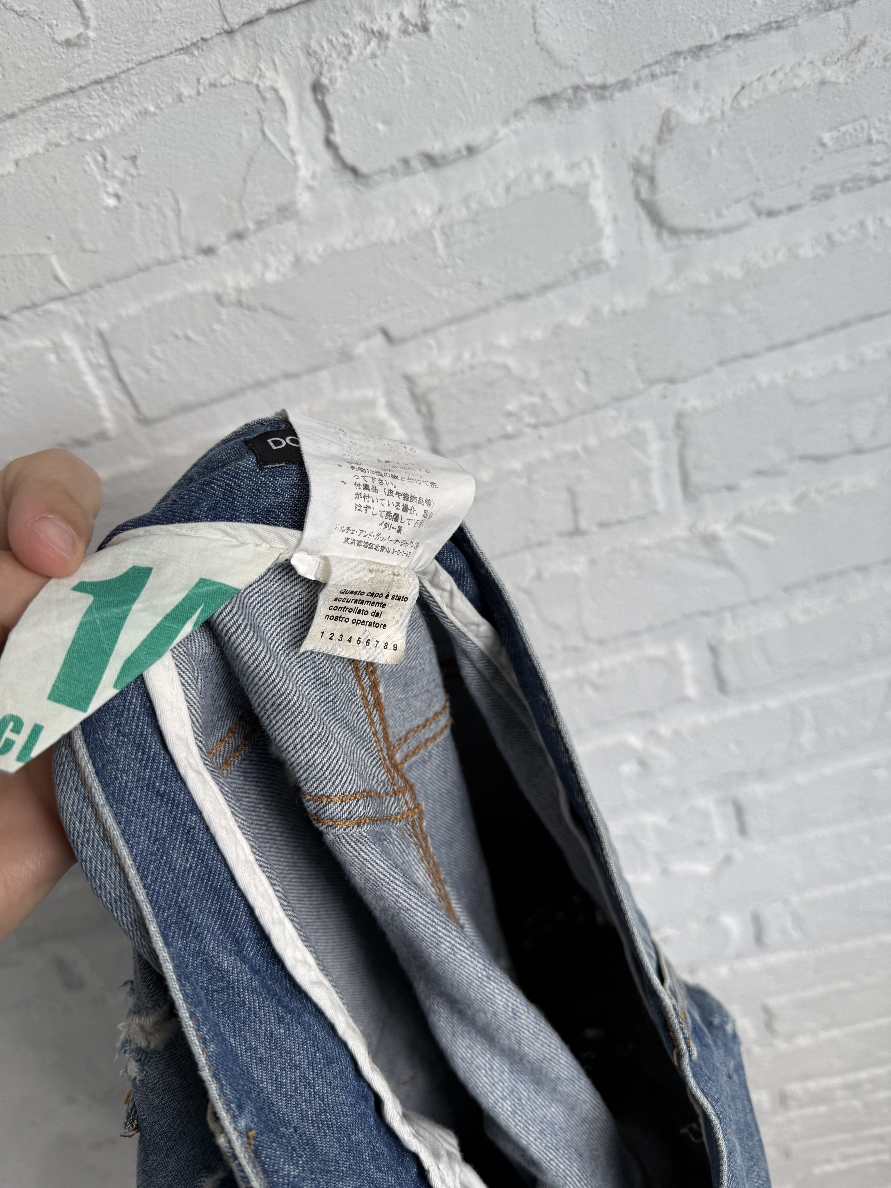 Dolce & Gabbana Vintage 2000s Dolce & Gabbana distressed jeans peace logo Size US 36 / EU 52 - 6 Thumbnail