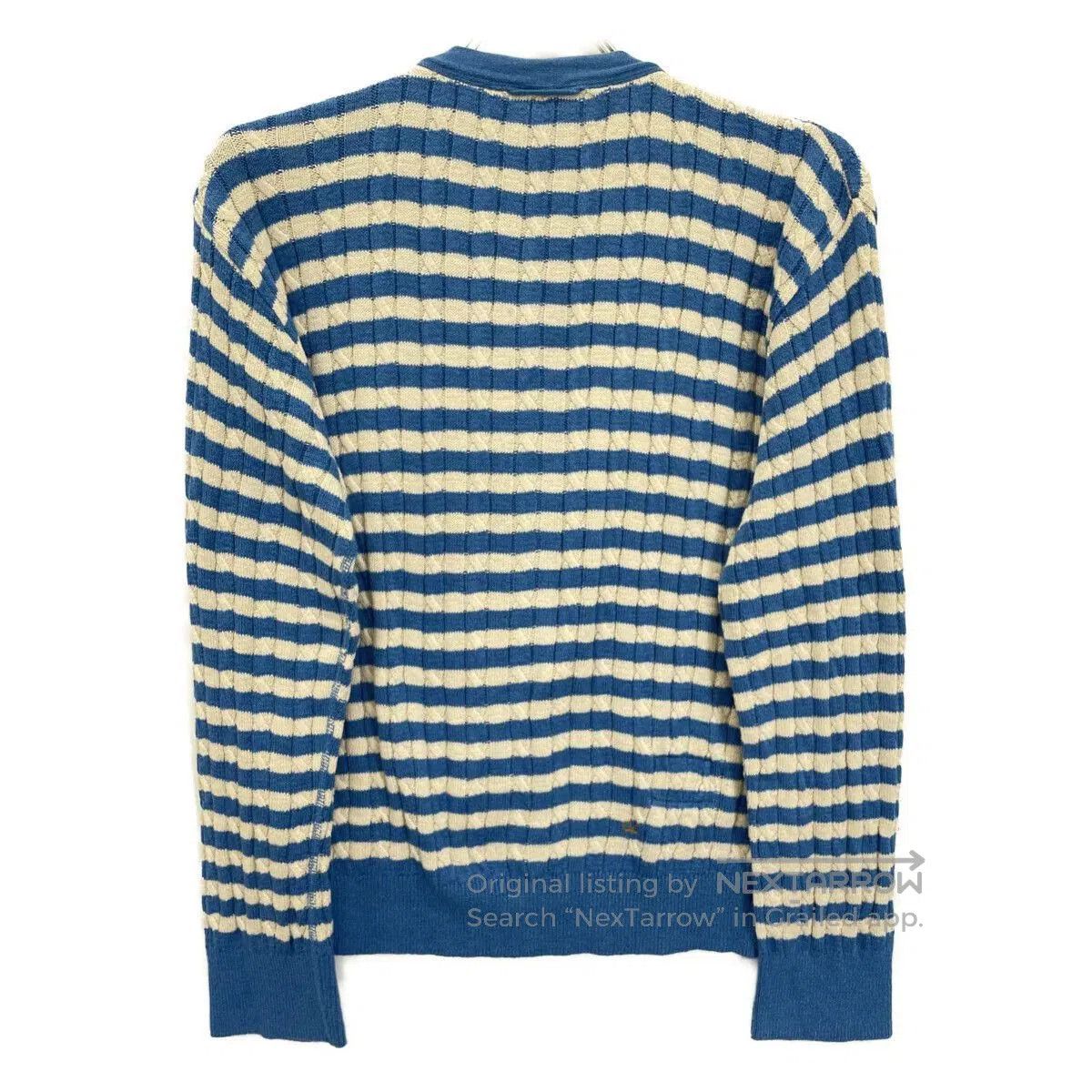 45rpm Blue Striped Cotton Knit Cardigan. Size M / US 6-8 / IT 42-44 - 4 Thumbnail