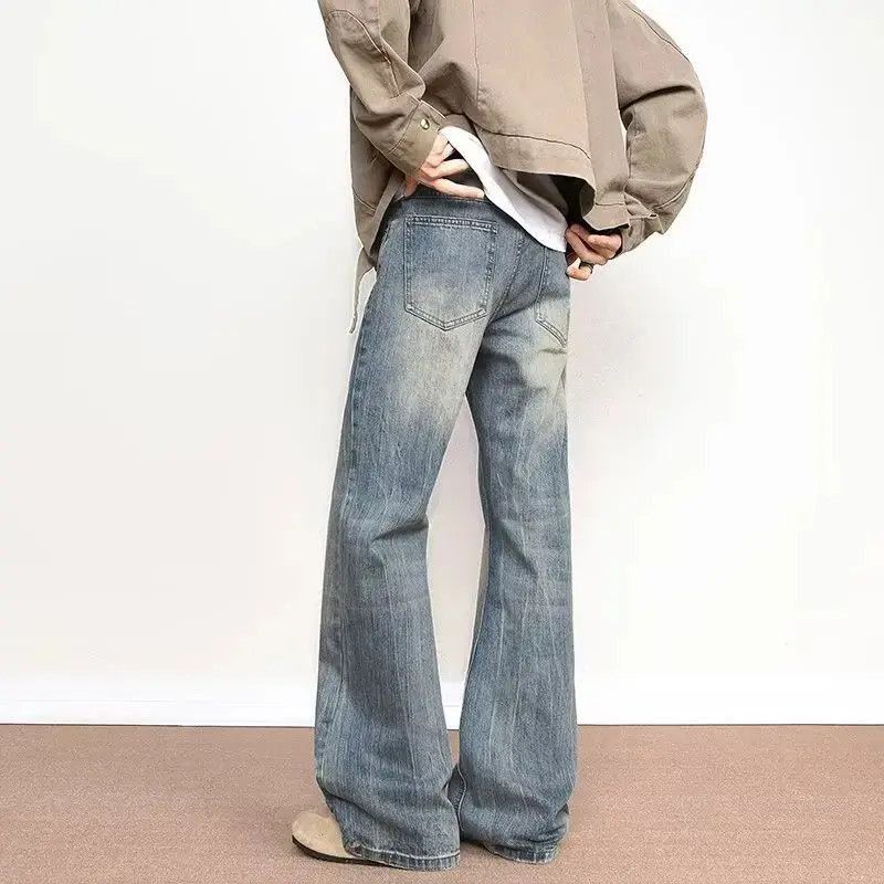 Japanese Brand Retro loose straight leg cat whisker jeans Size US 32 / EU 48 - 4 Thumbnail