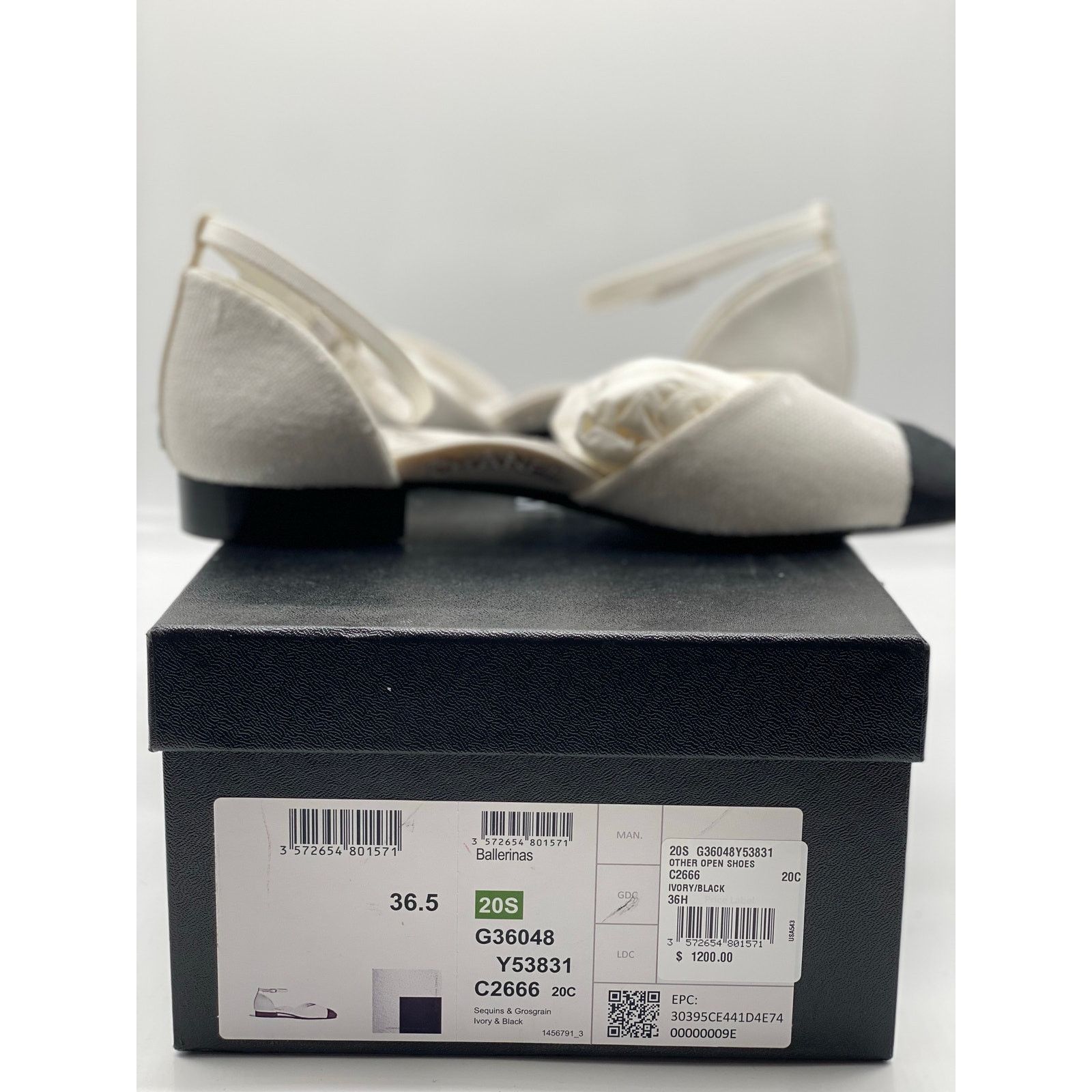 Chanel Chanel Sequin Grosgrain Ankle Strap Ballerinas sz. 36.5 EU Size US 6.5 / IT 36.5 - 7 Thumbnail